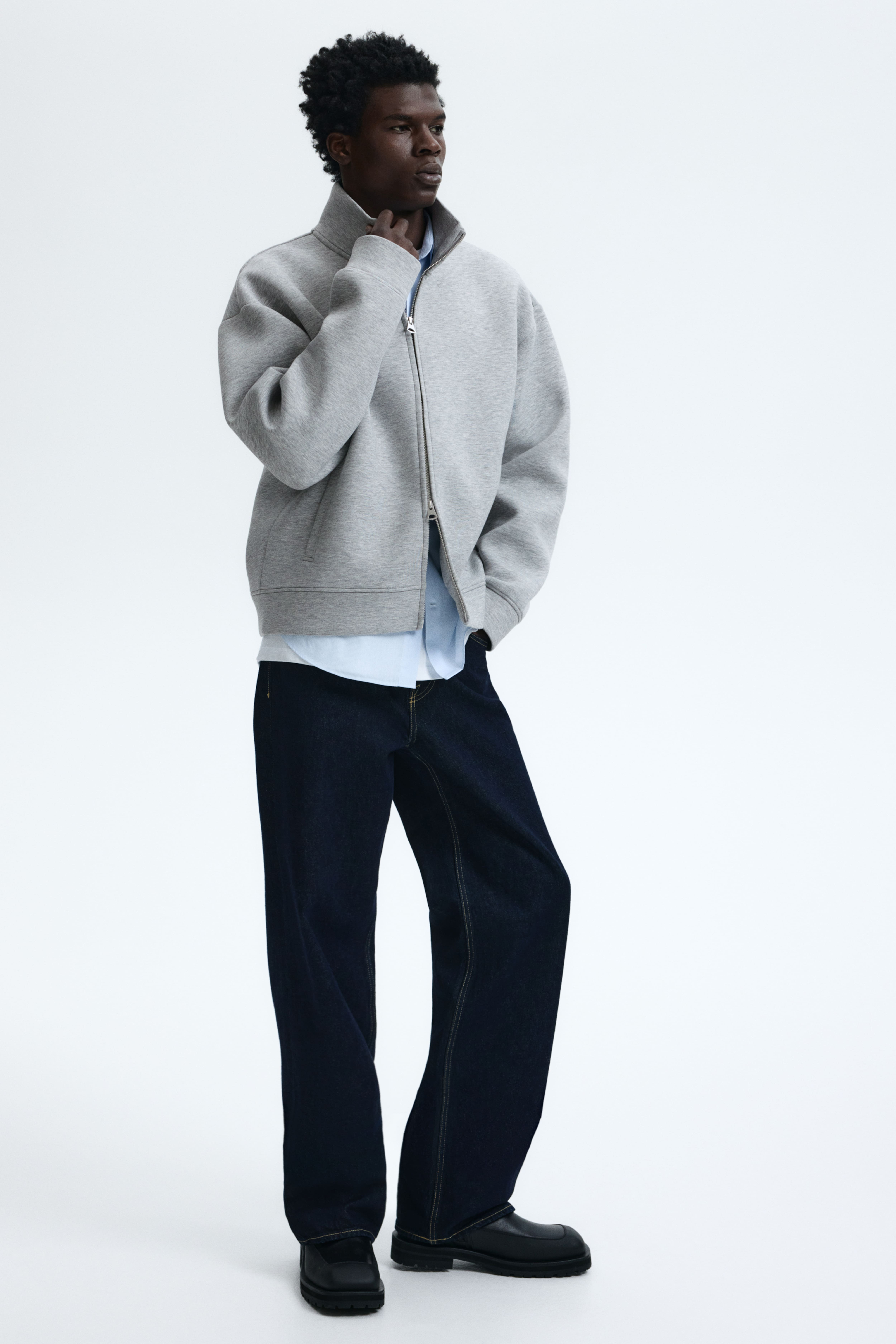 Loose-Fit Scuba Track Jacket