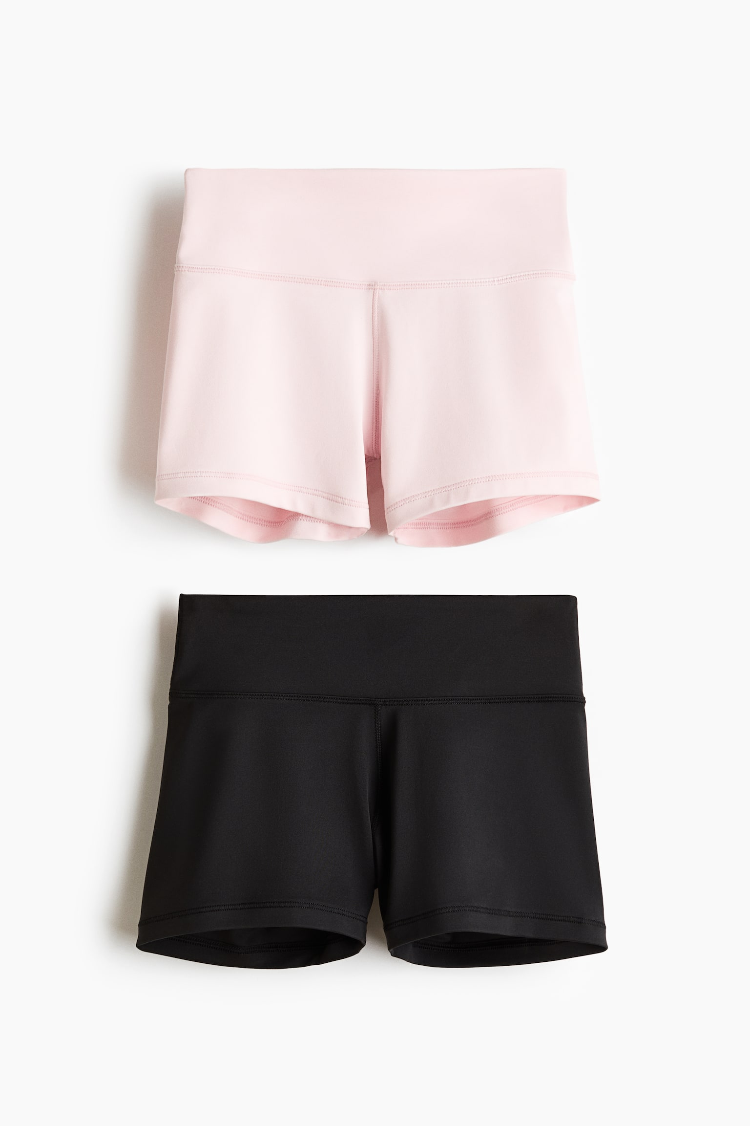Детские шорты H&M Move 2-Pack Short Sports Bike with DryMove™, цвет: Чёрный