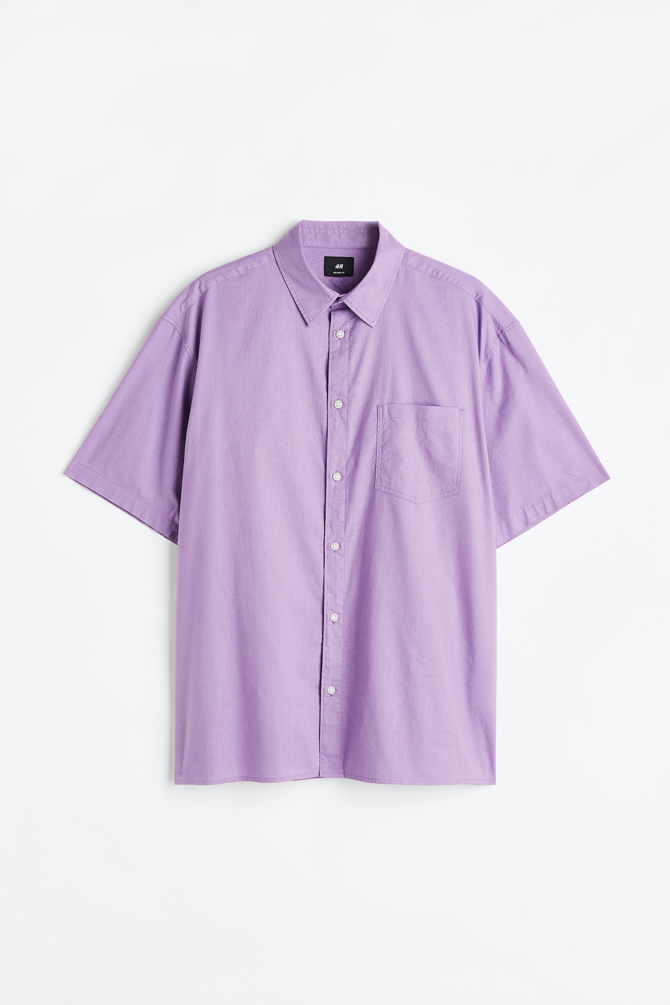 View larger image: Relaxed Fit Short-sleeved shirt - Purple - Men | H&M IN 1