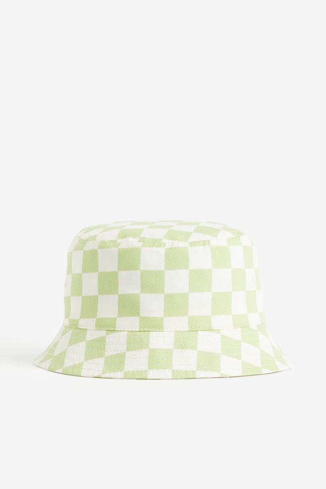Twill bucket hat - Light green/Checked/Light turquoise/Striped - 1