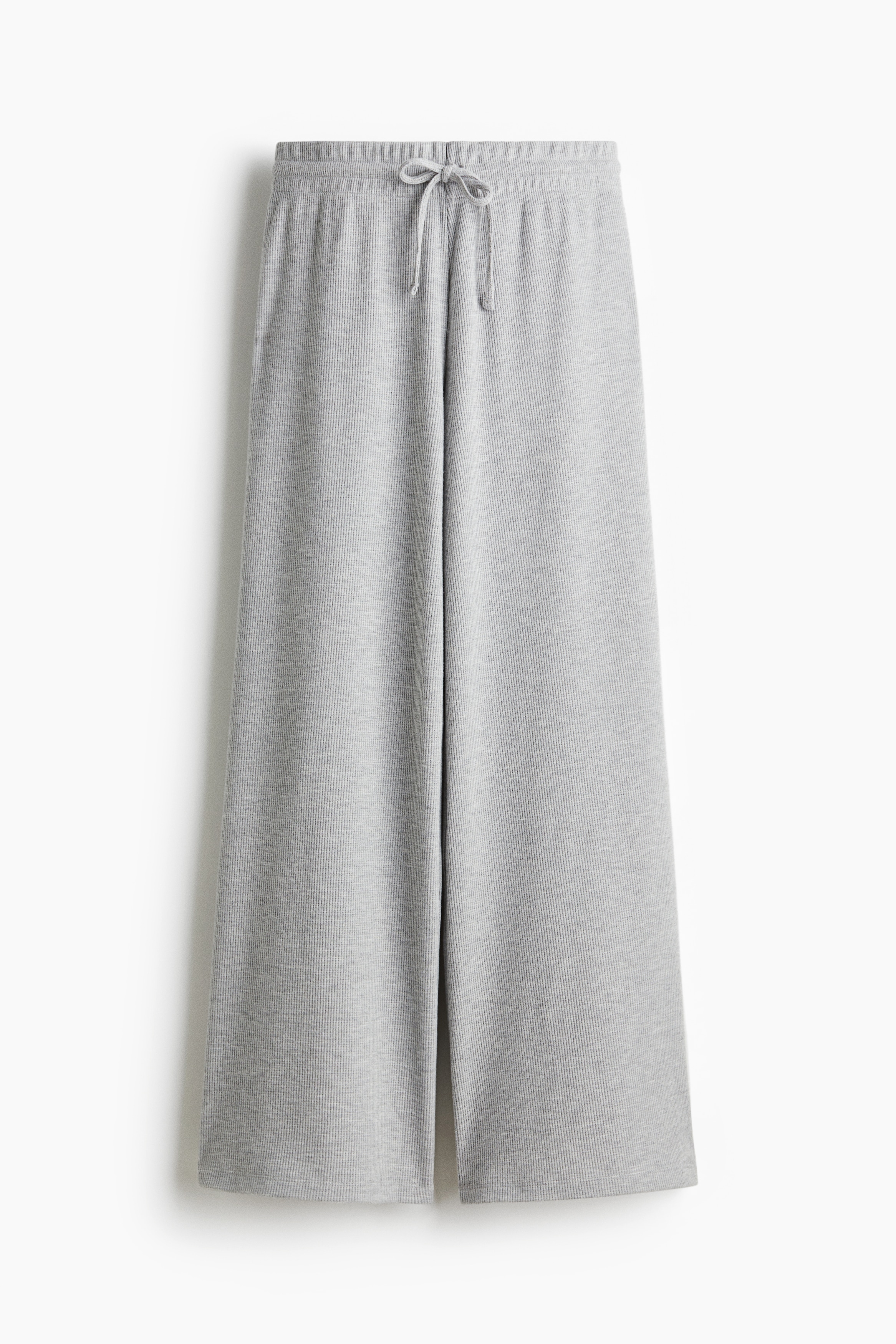 Waffled Drawstring Pants - Gray - Ladies | H&M US