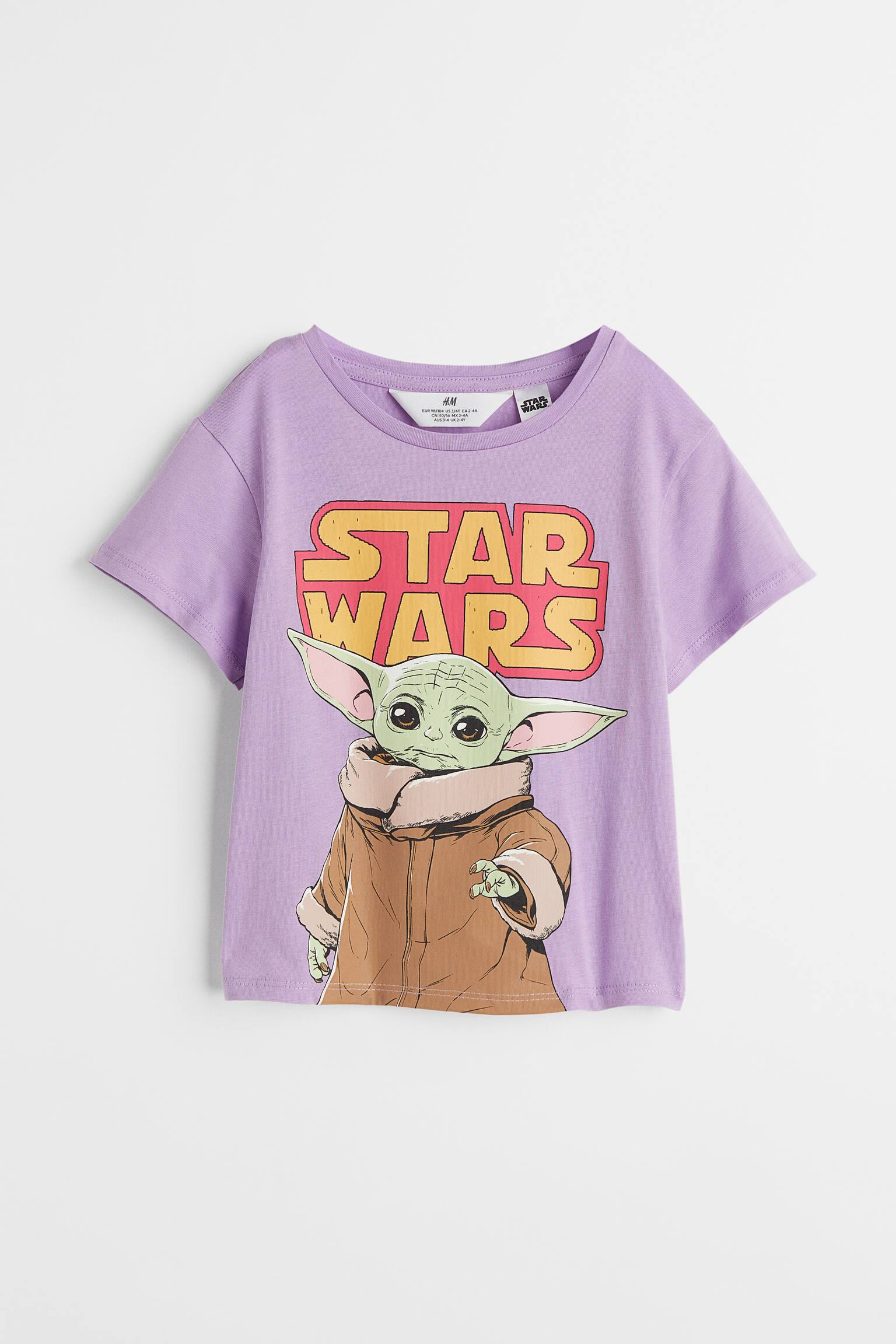 Print Design Tee - Purple/Star Wars/Light green/Minnie Mouse/Light pink/Paw Patrol/White/Harvard - 1