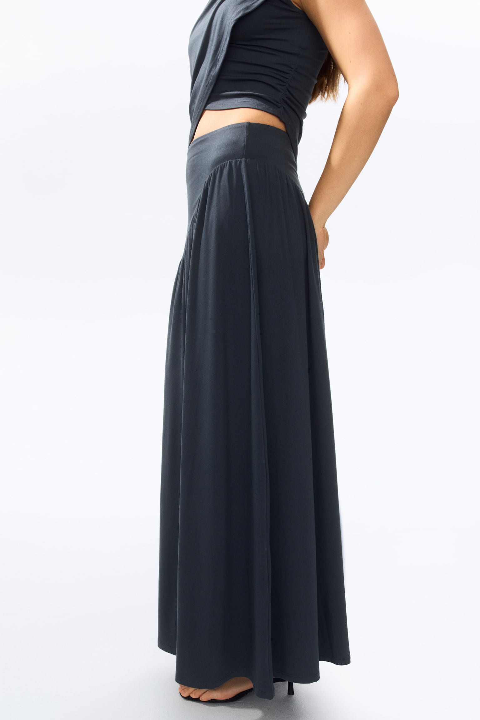 Maxi skirt - Dark grey/Black - 4