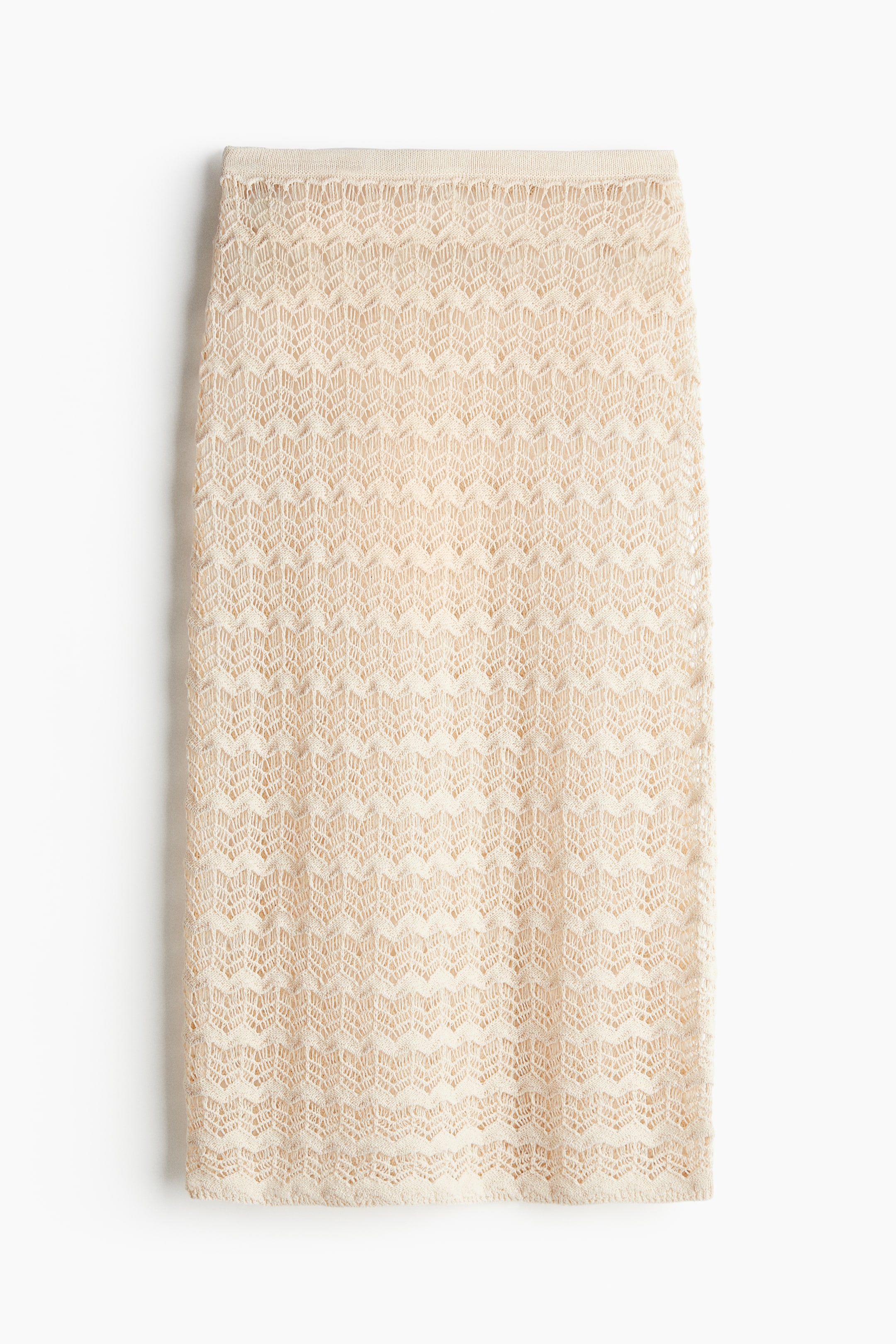 Pointelle Knit Beach Skirt Cream Ladies Handm Gb