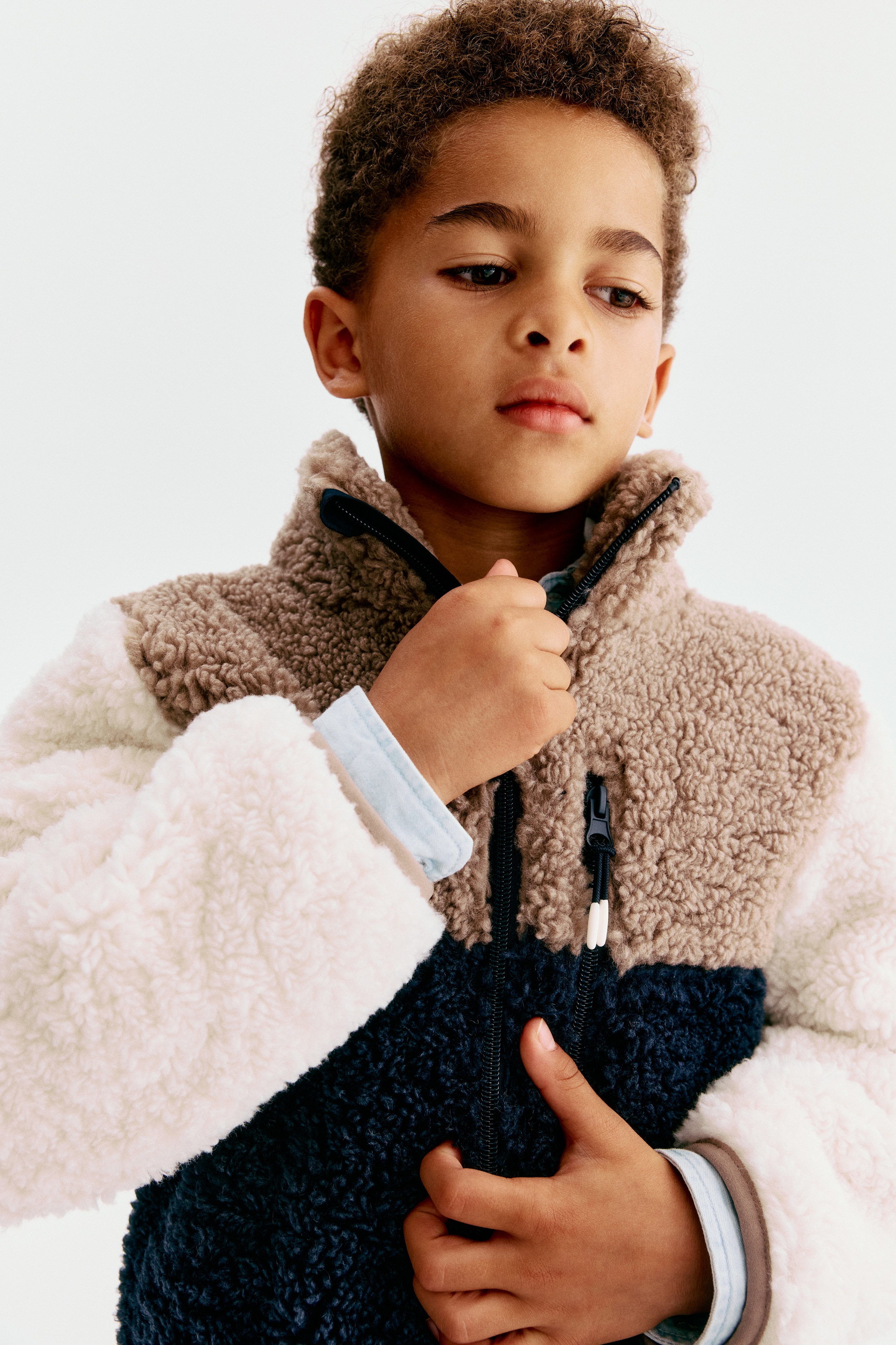 キッズ 男の子 テディコート・ボアジャケット | H&M JP