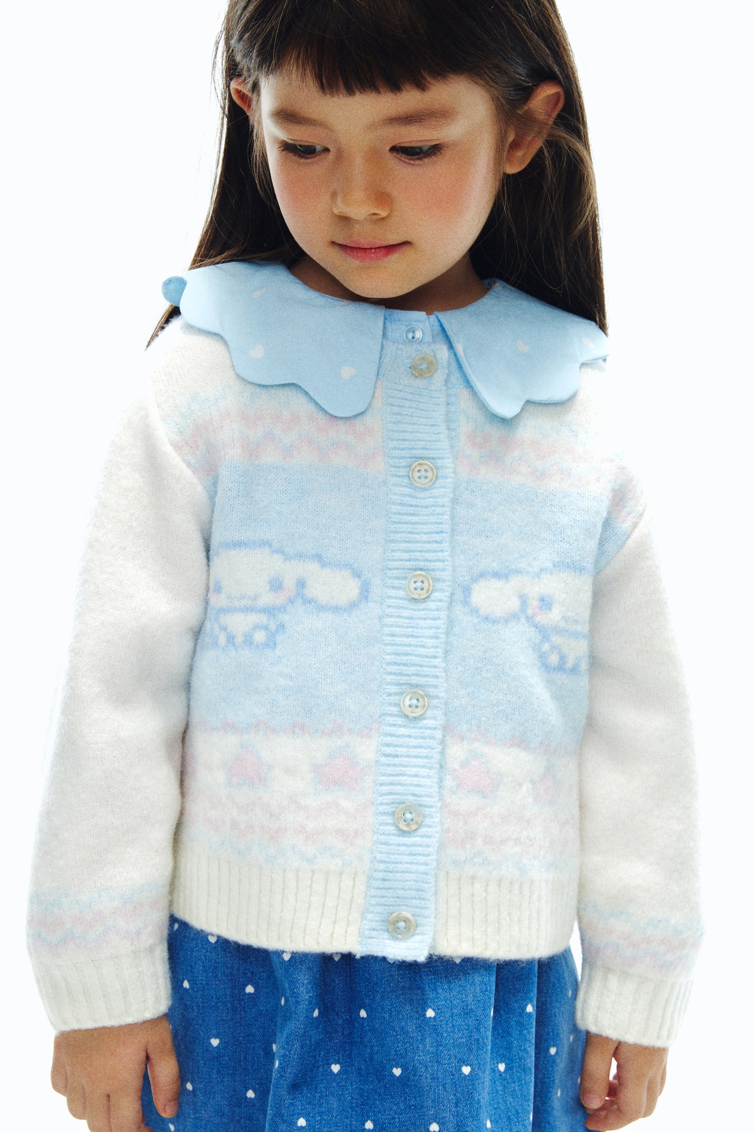 ジャカードニットカーディガン - ホワイト／シナモロール - 4