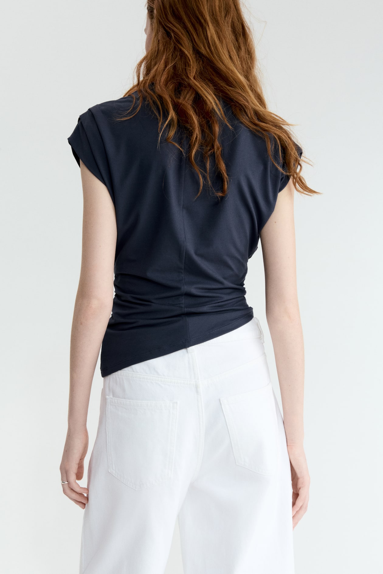 Draped Boat-Neck Top - image 3
