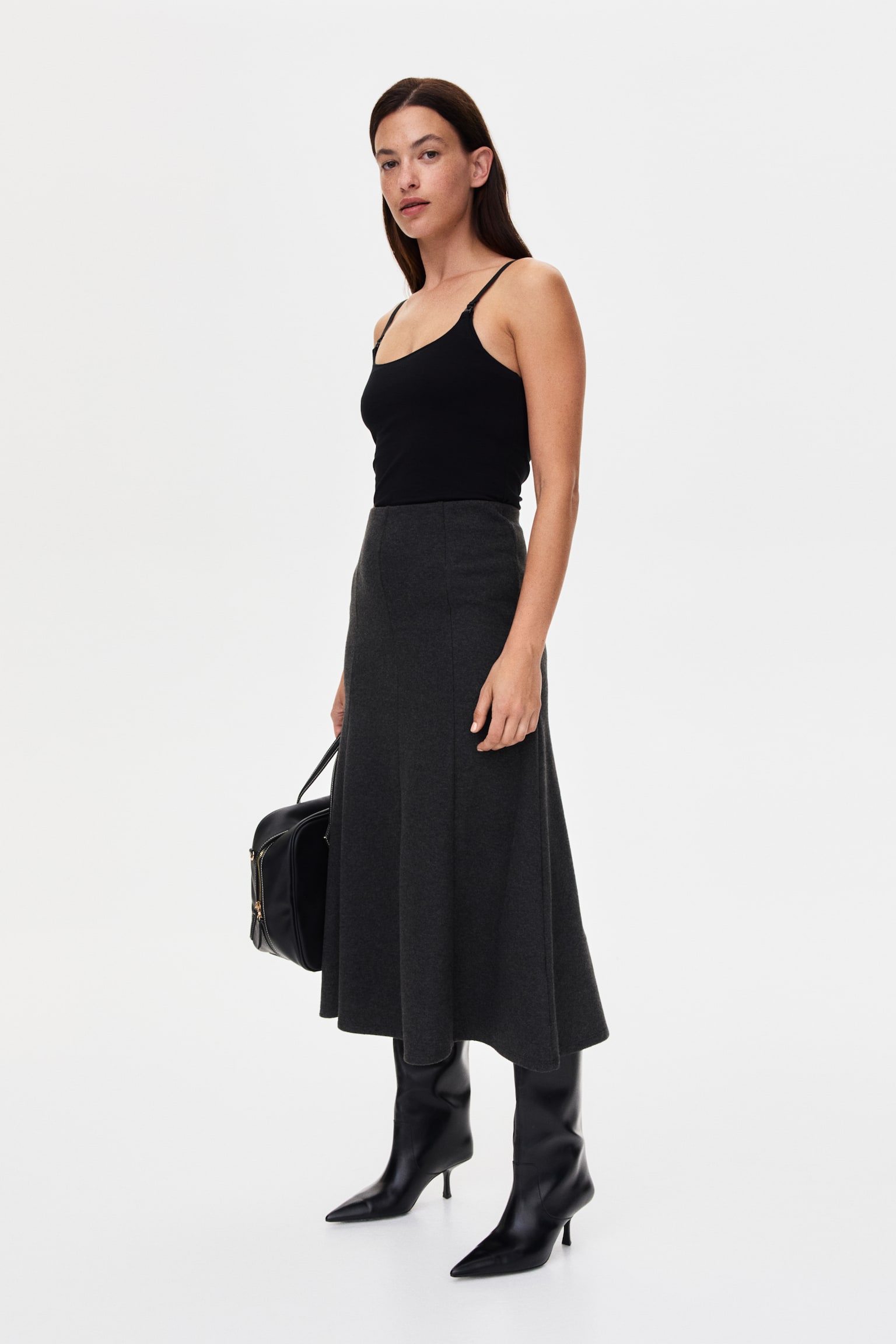 MAMA 3-pack nursing strappy tops - Dark grey/White/Black/Light beige/Black/White/Black/White/Grey marl/Burgundy/Dusty pink/White/Sage green/Light pink/Cream/Beige/Black/White/Burgundy/Powder pink/Dark brown/Beige/White/Dark green/Cream/Black - 5