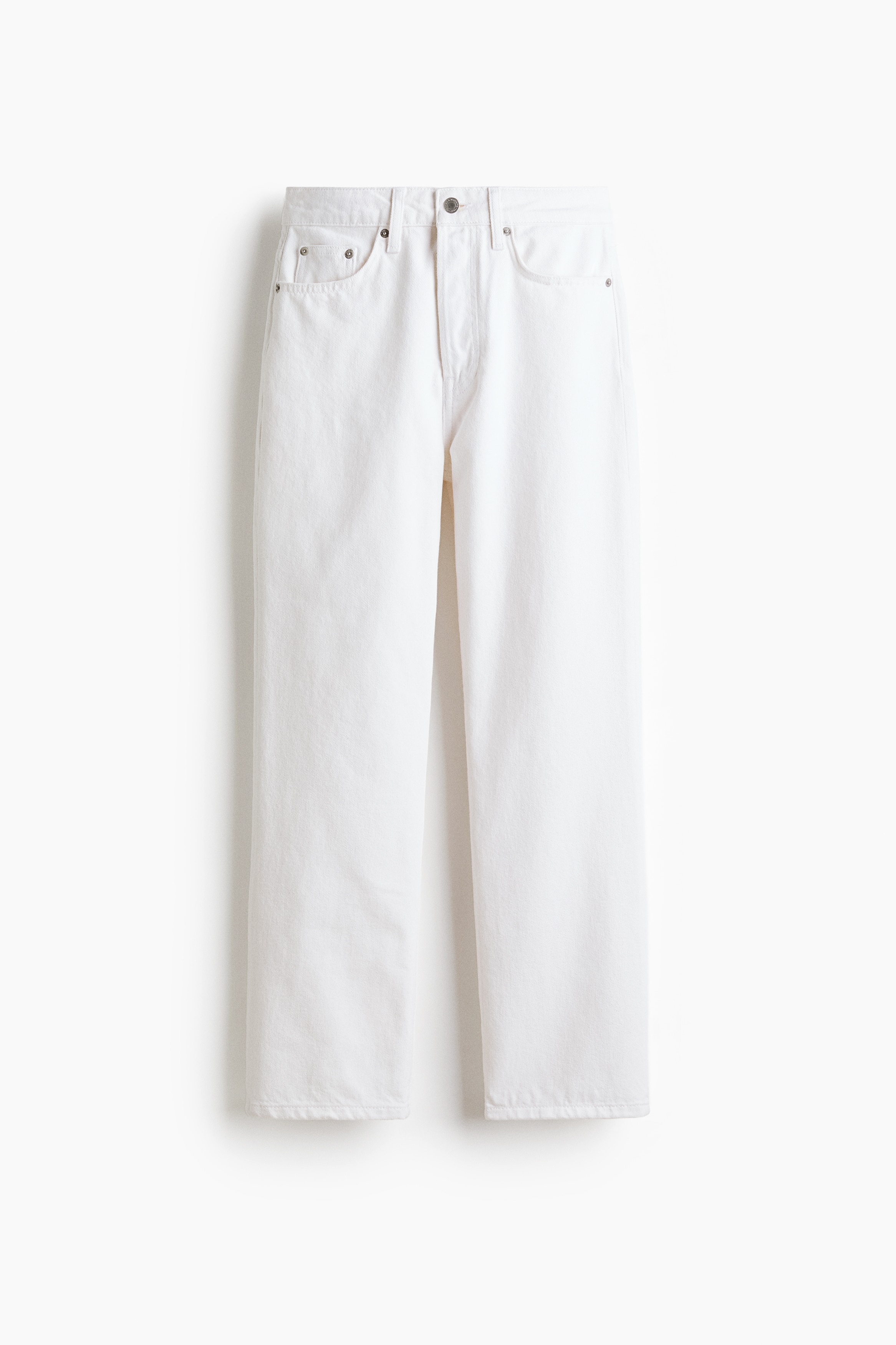 Straight High Waist Ankle Jeans - Biały/Beżowy/Sprana czerń/Niebieski denim/Jasnoniebieski denim/Niebieski denim