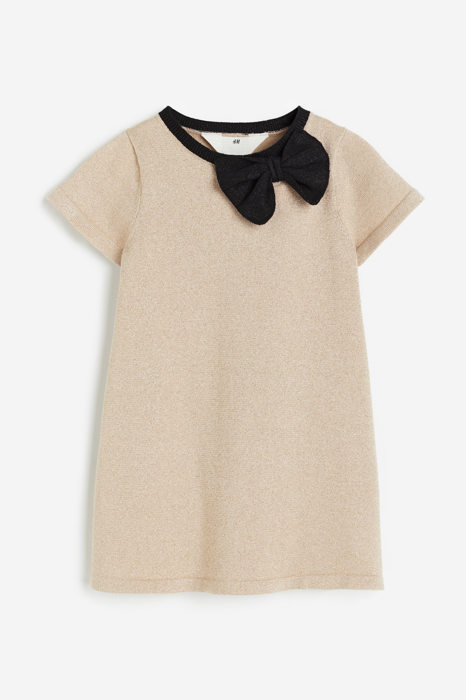 Glittery Dress - Light beige - 1