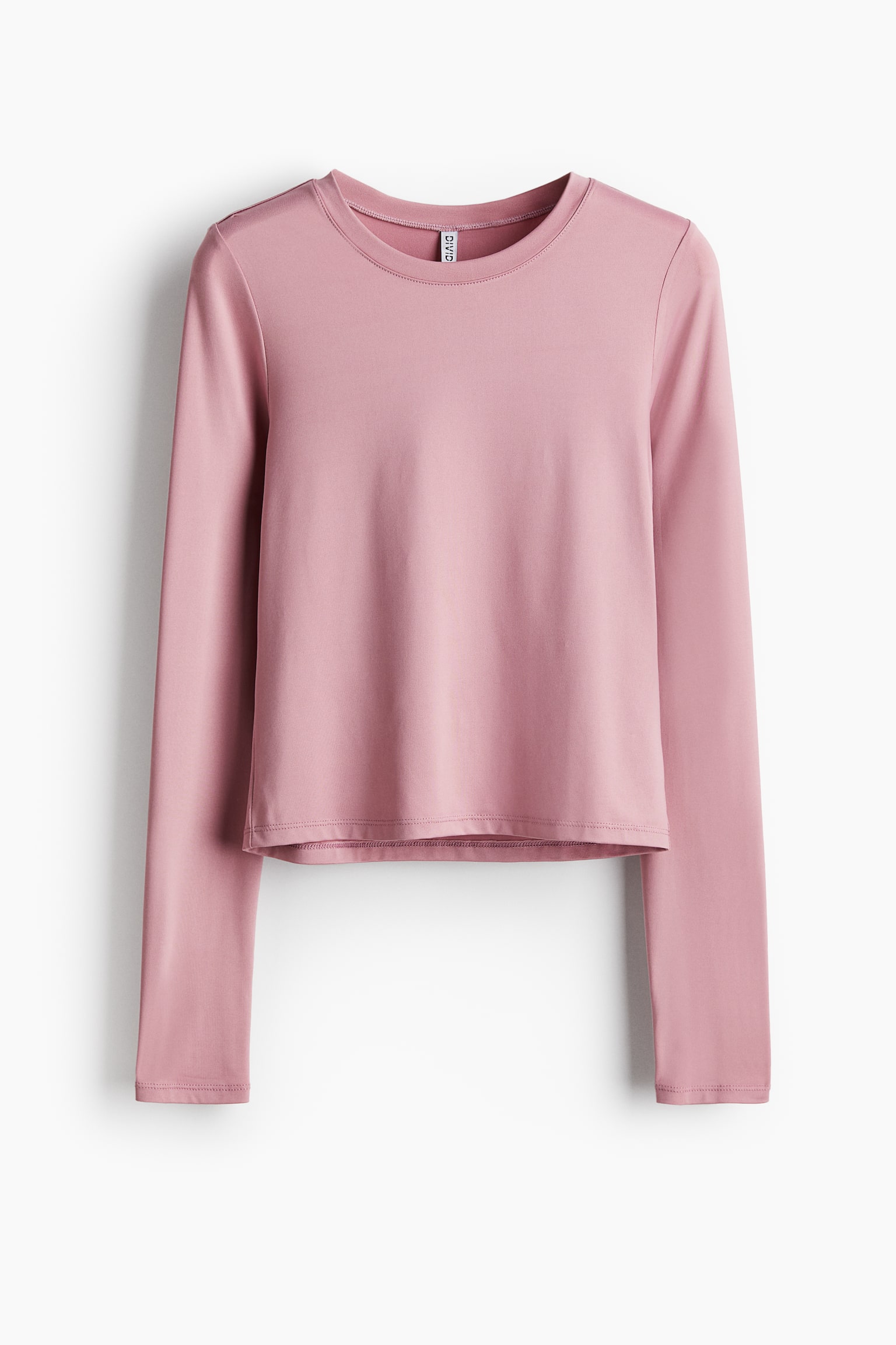 Long-sleeved microfibre top - Dusty pink/Dark grey/Cream/Black/Light blue/Light greige/Dark brown - 2