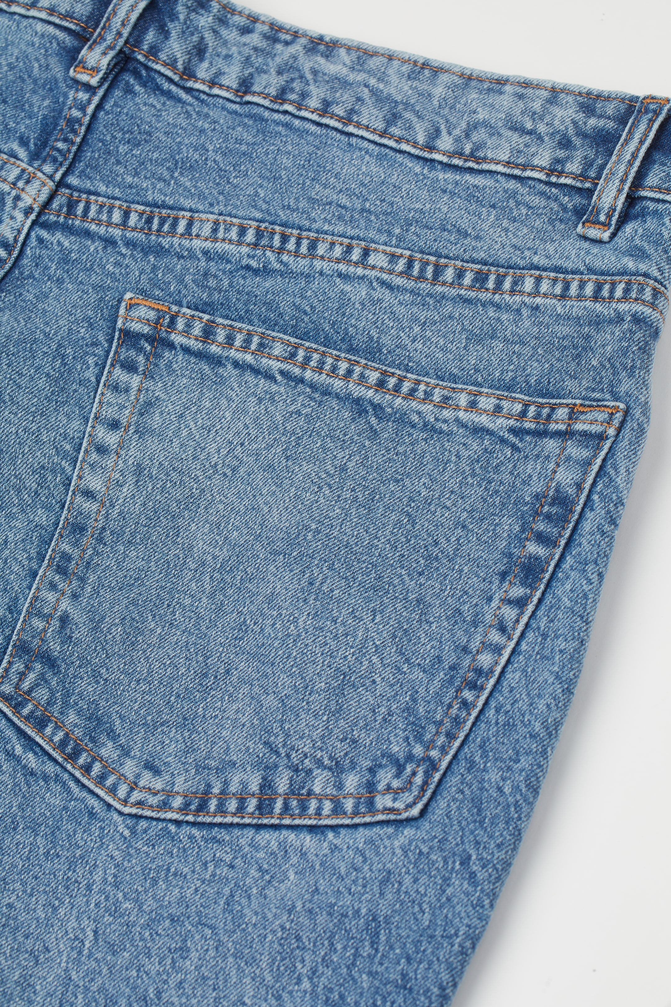 H&M+ Straight High Waist Jeans - High waist - Long - Denim blue ...