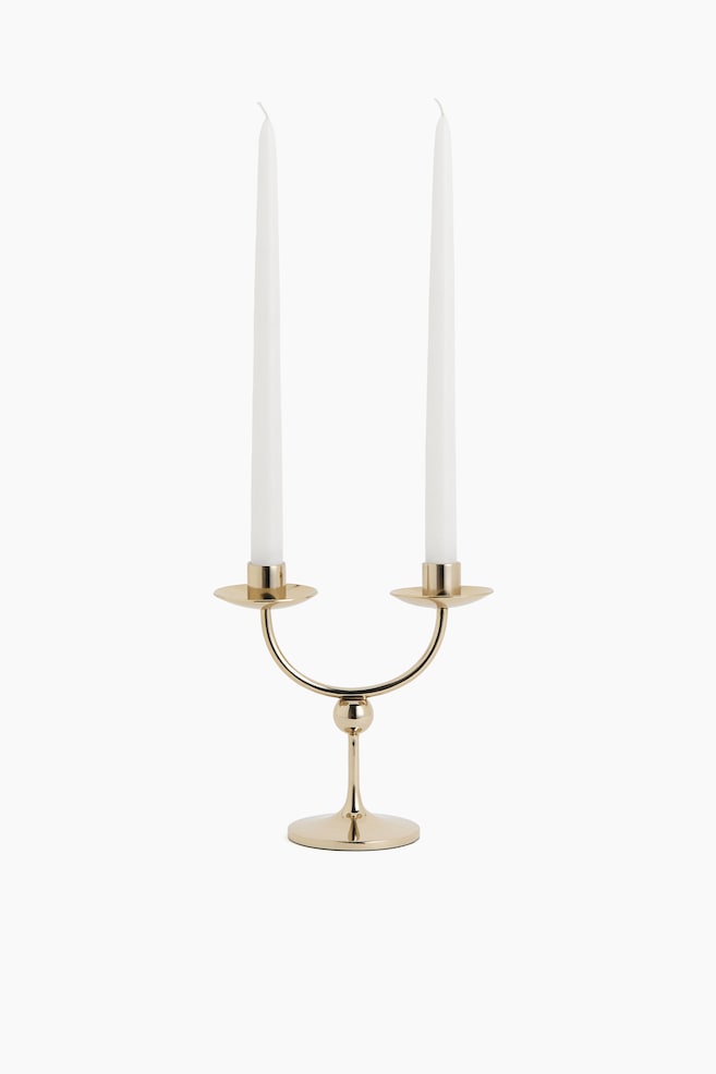 Kerzenleuchter aus Metall - Goldfarben/Silberfarben - 1