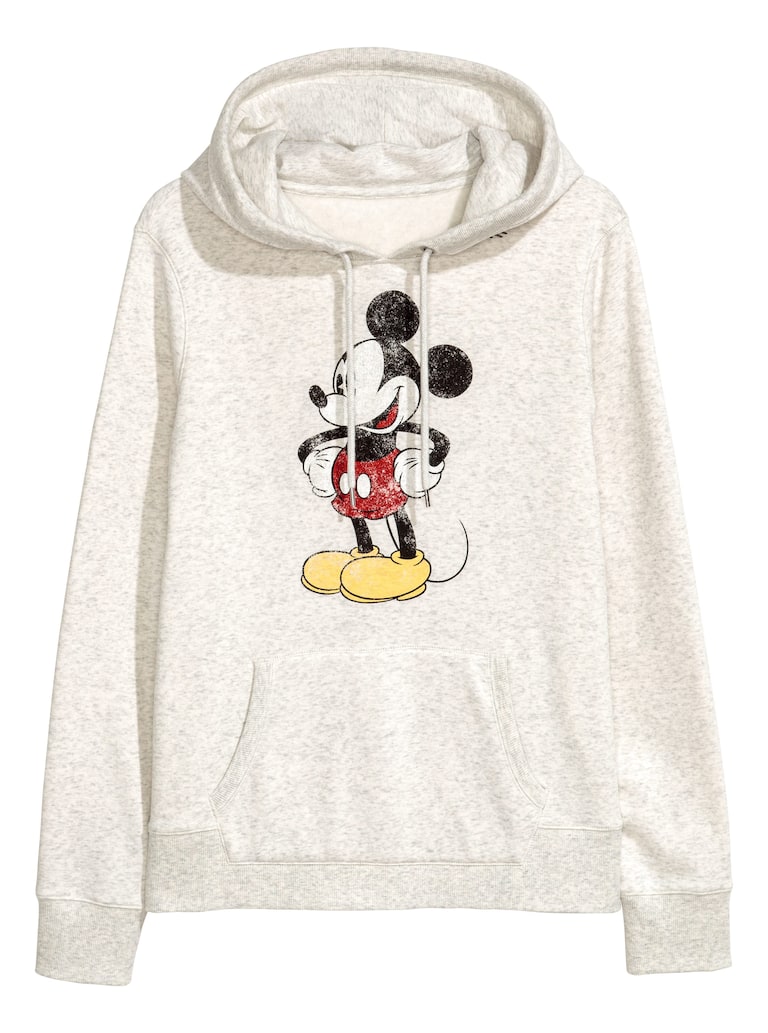 H&M+ Hoodie - Gray melange/Mickey Mouse - Ladies | H&M US