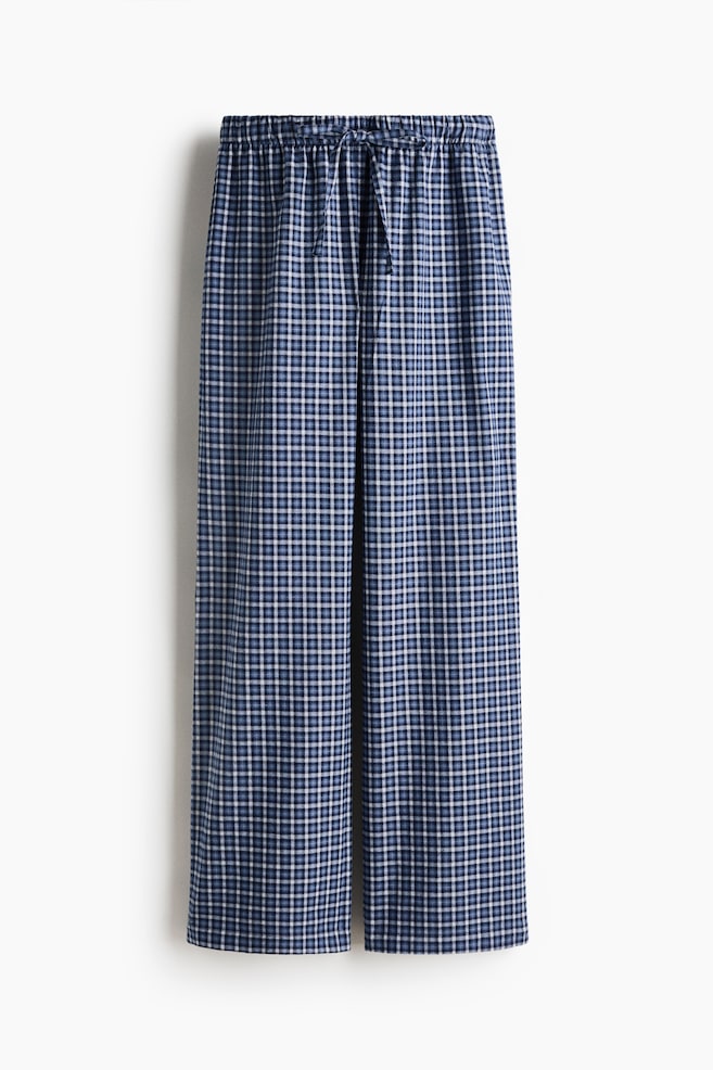 Flannel pyjama bottoms - Blue/Checked/Grey/Striped/Cream/Pink striped/White/Light blue striped - 1