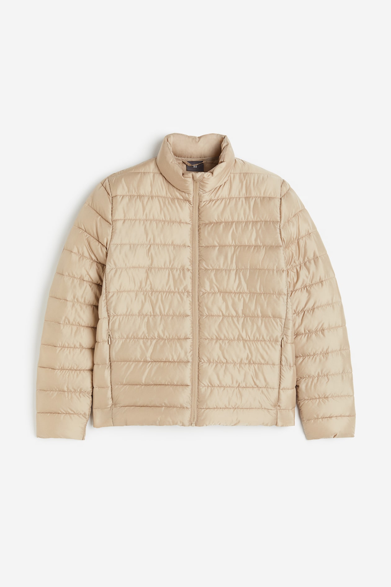 H&m Beige Lightweight Puffer Jacket Slim Fit Lightweight