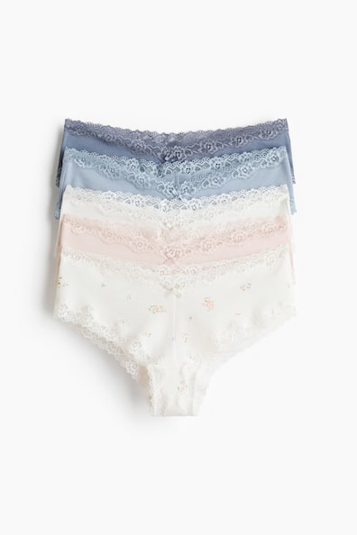 Hipsterショーツ 5枚セット コットン×レース