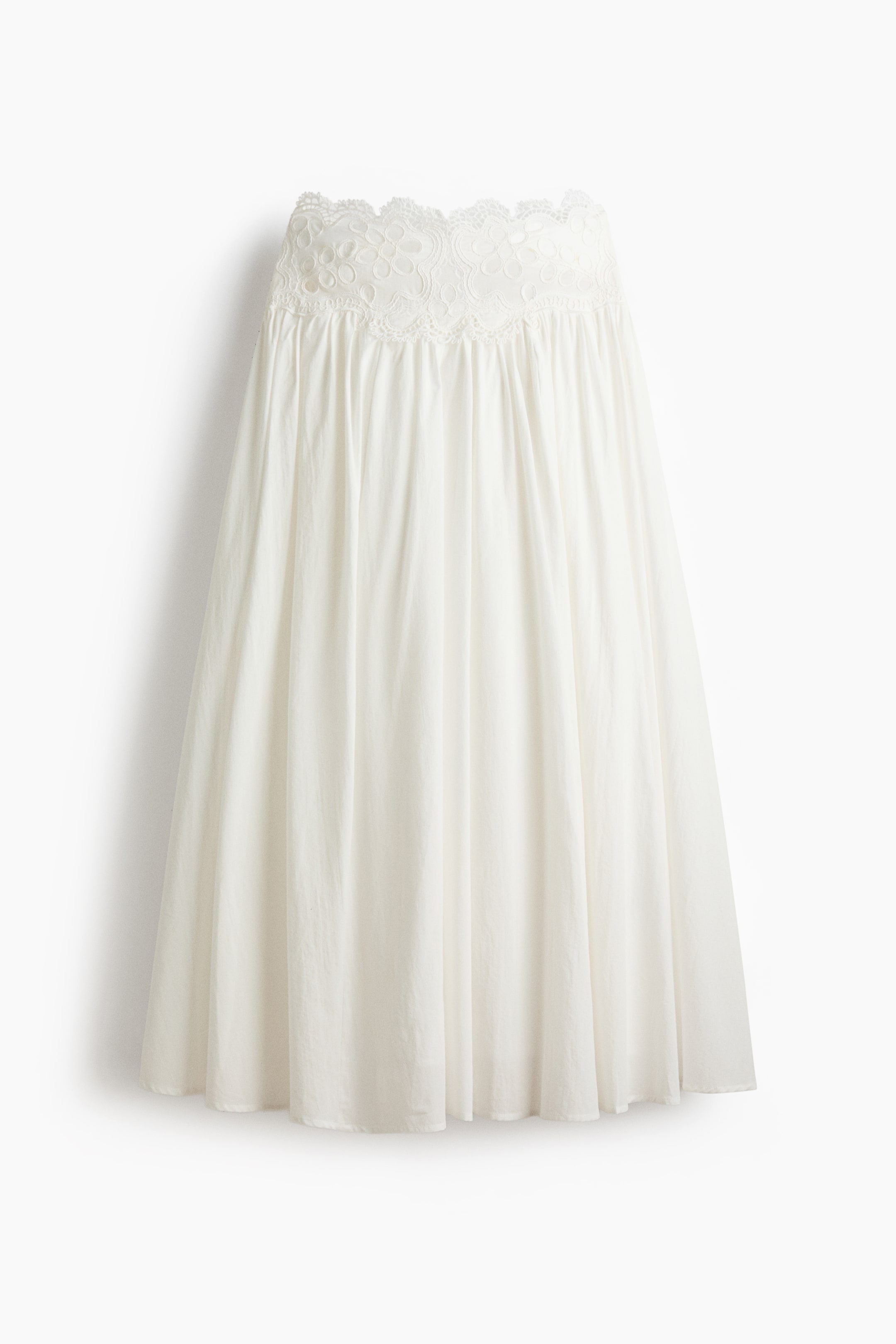 Jupe en coton avec dentelle