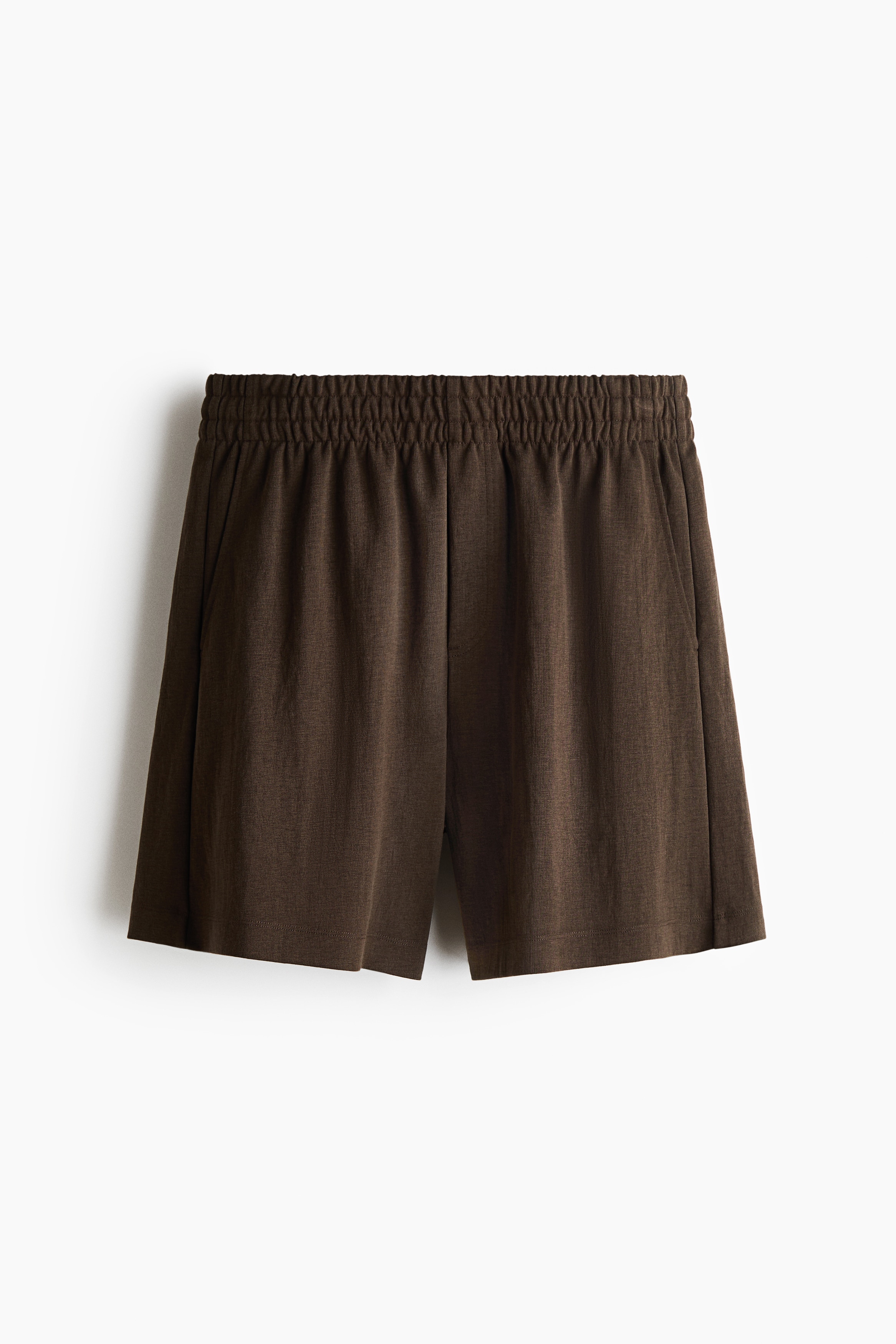 Interlock-Shorts in Relaxed Fit-Dunkles Khakigrün