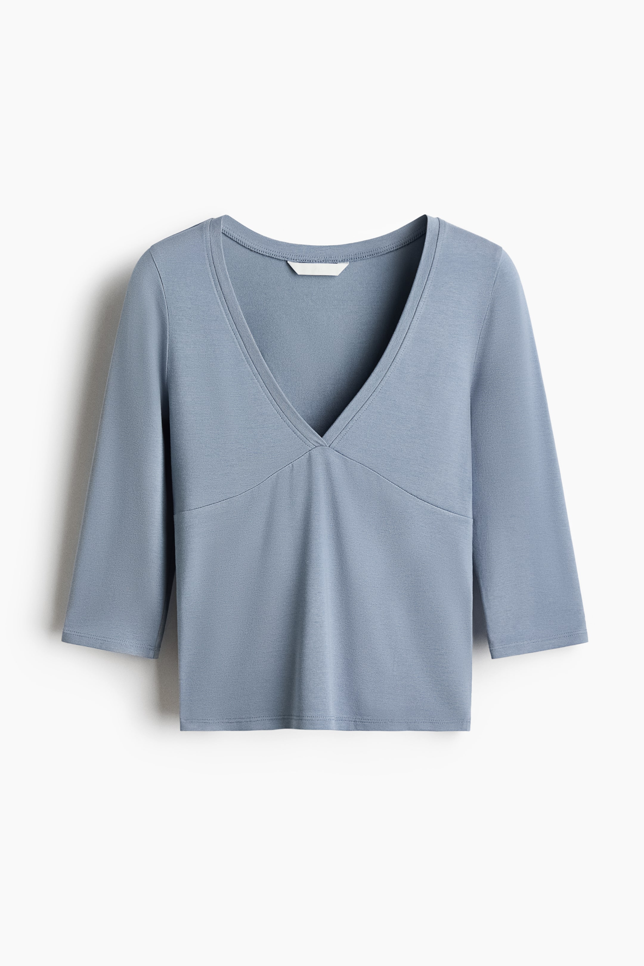 View larger image: V-neck viscose top - Dusty blue - Ladies | H&M 1