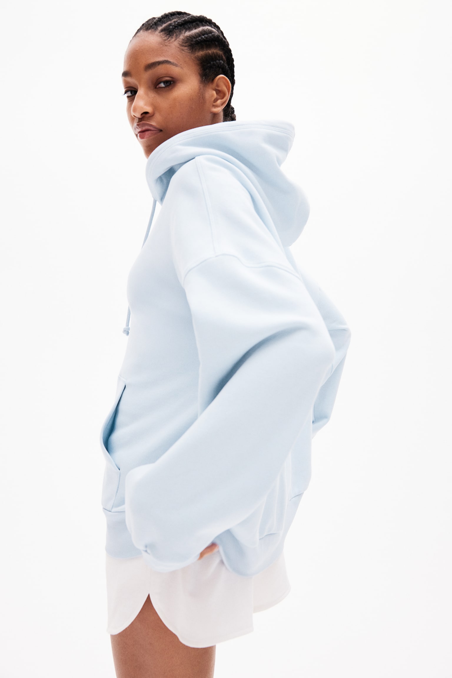 Oversized hoodie - Light blue/Black/Dusty pink/Grey marl/Dark brown/Light greige/Dark grey/Navy blue/A - 3