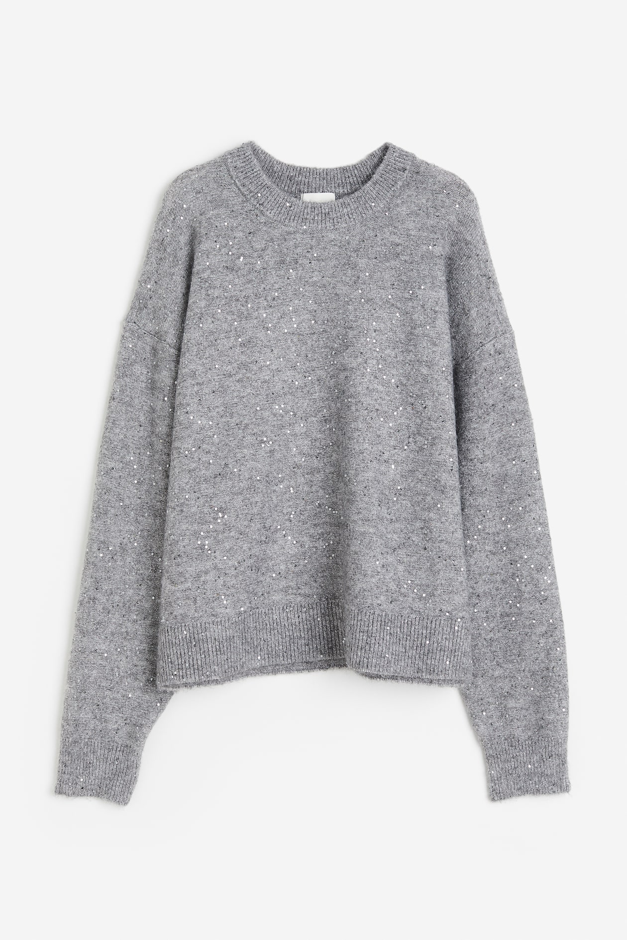 Strickpullover Damen Pullover Glitzer Pailletten Pullover Damen