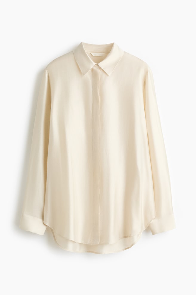 Long shirt - Light beige - 1