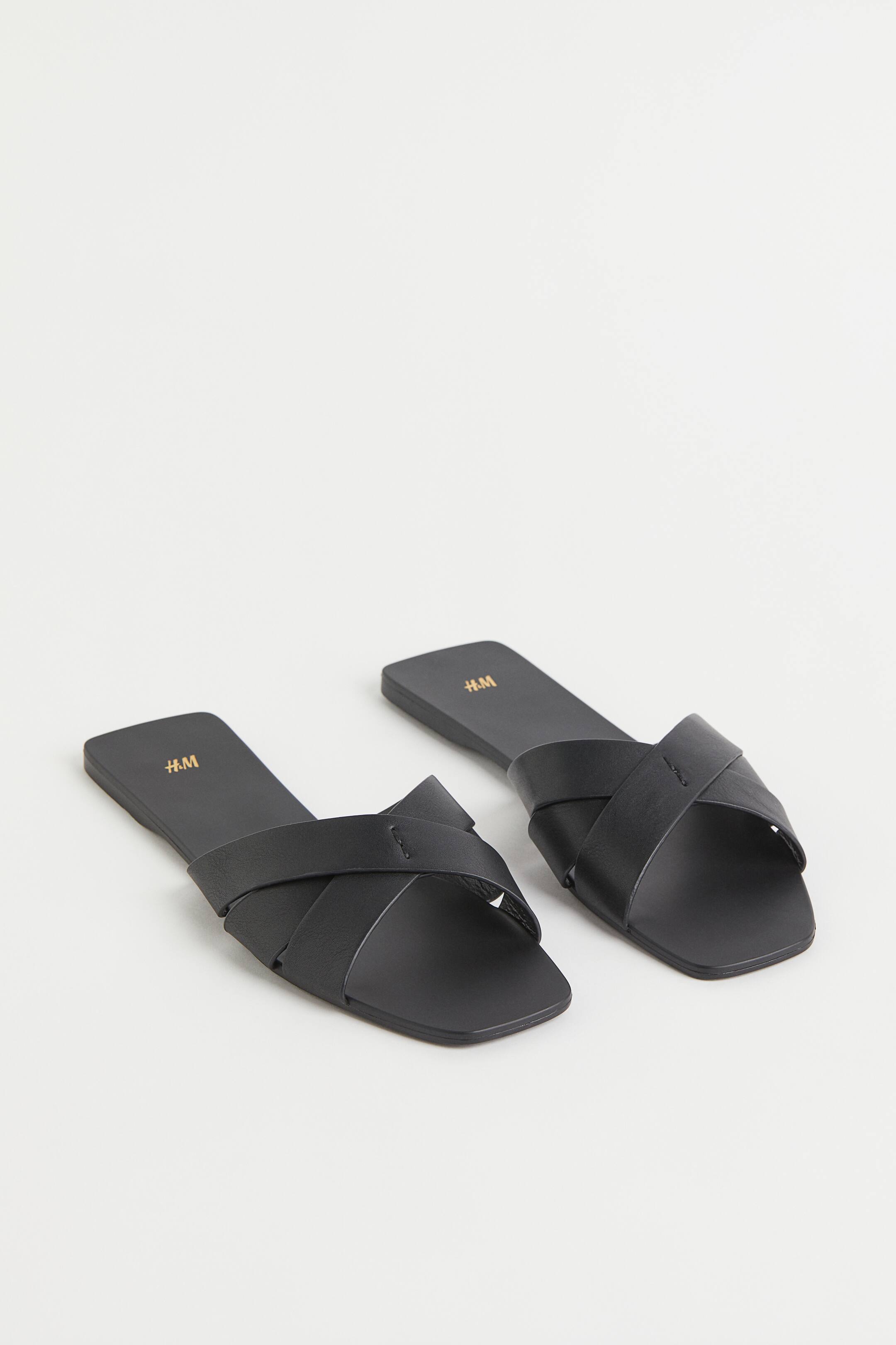 Slides - Low heel - Black - Ladies | H&M US
