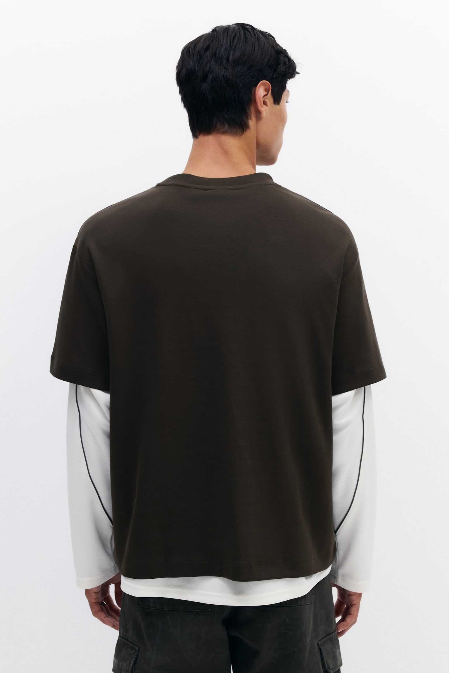 Playera Loose Fit - Verde oscuro/Negro/Blanco - 5