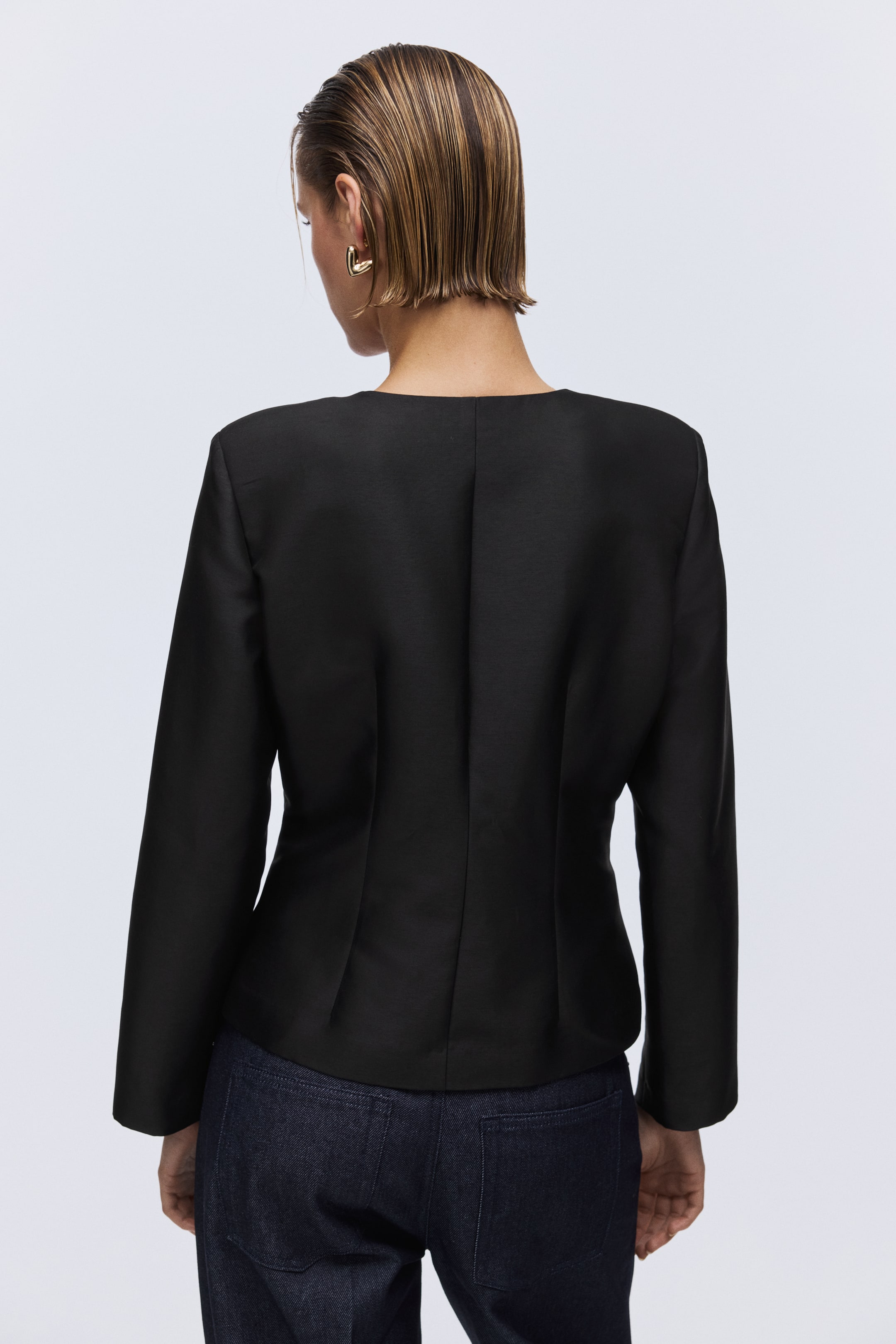 Преглед на по-голямо изображение: Square-neck blazer - Черен - ЖЕНИ | H&M BG 4