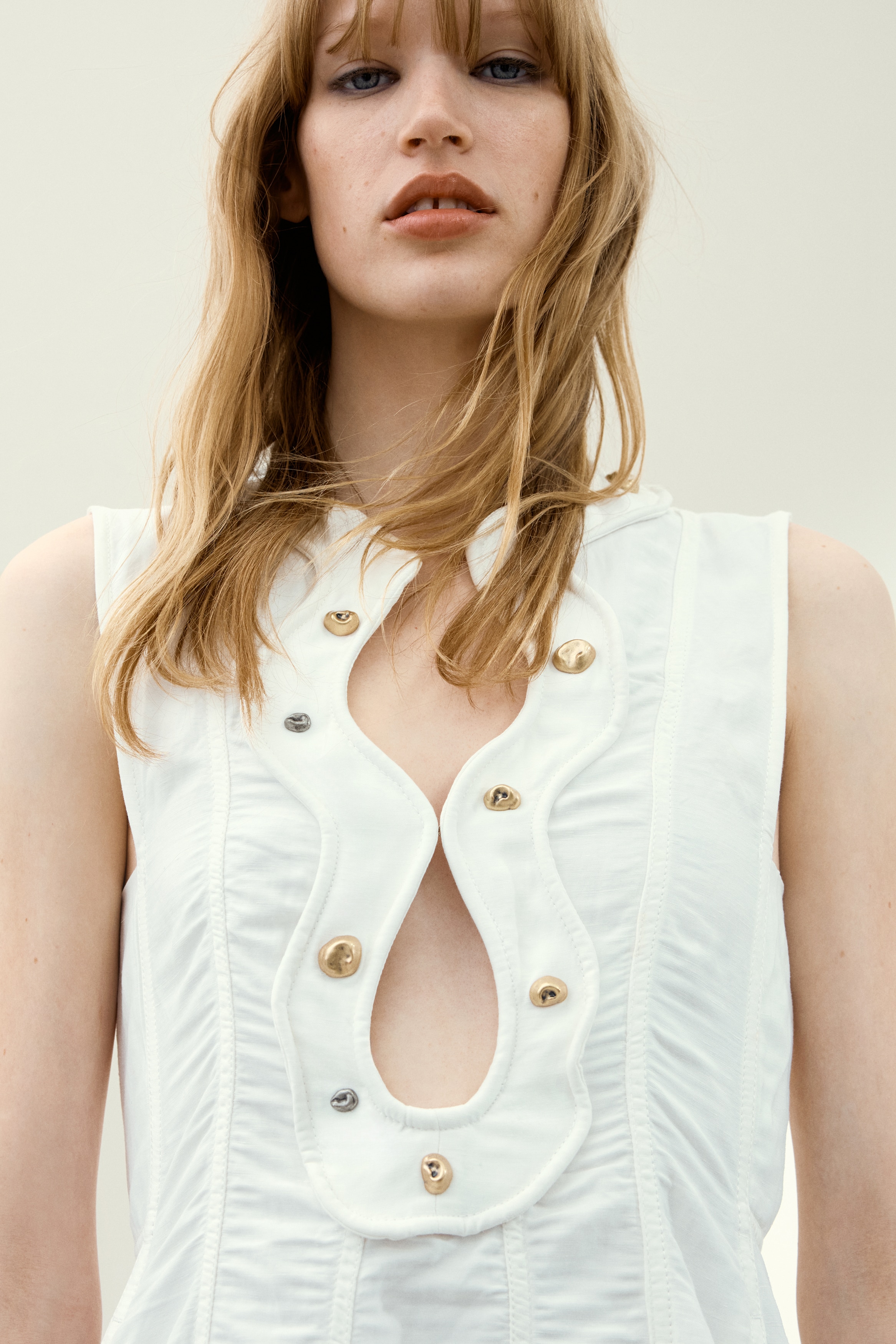 A-line studded dress