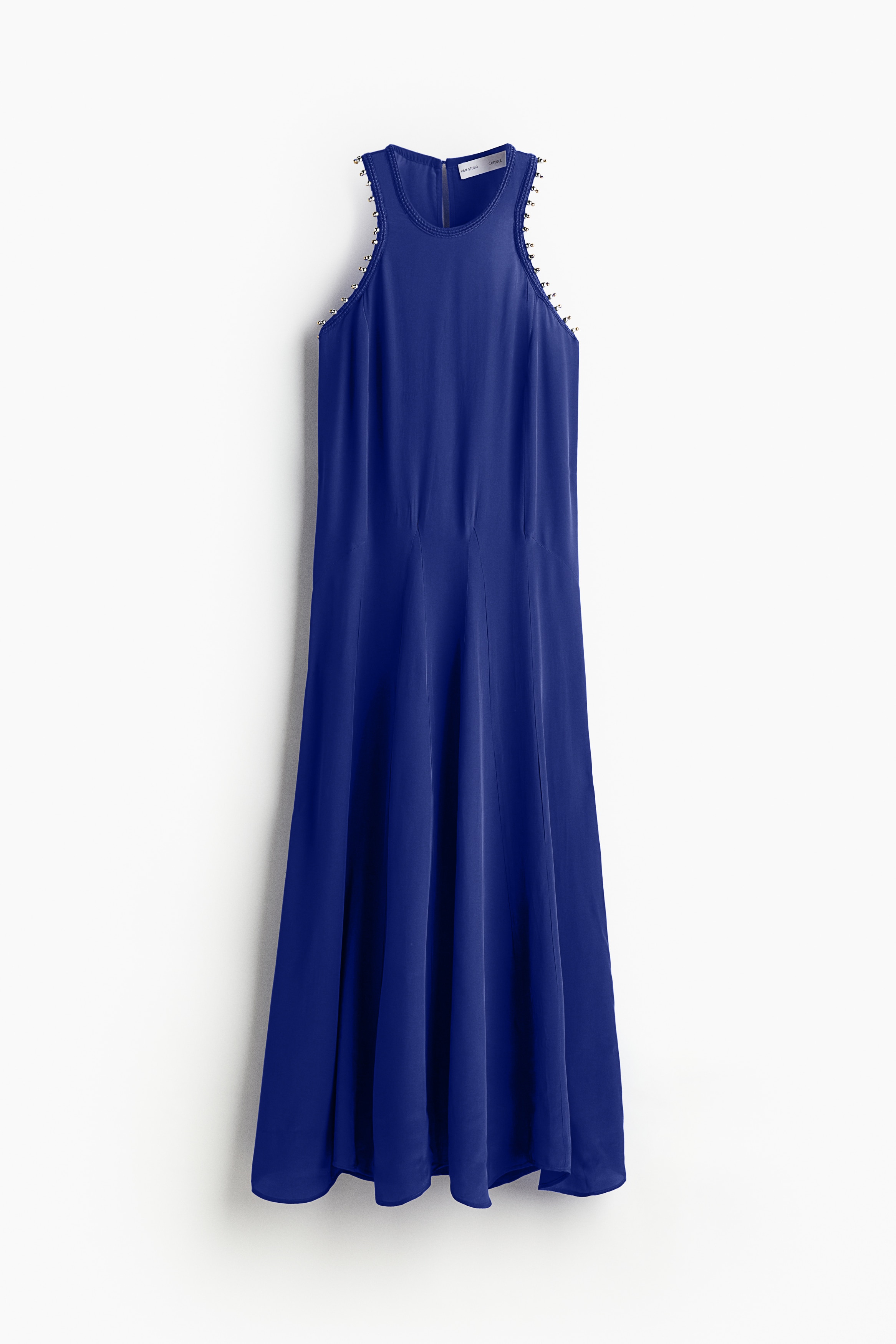 Bead-Detail Dress - Deep blue
