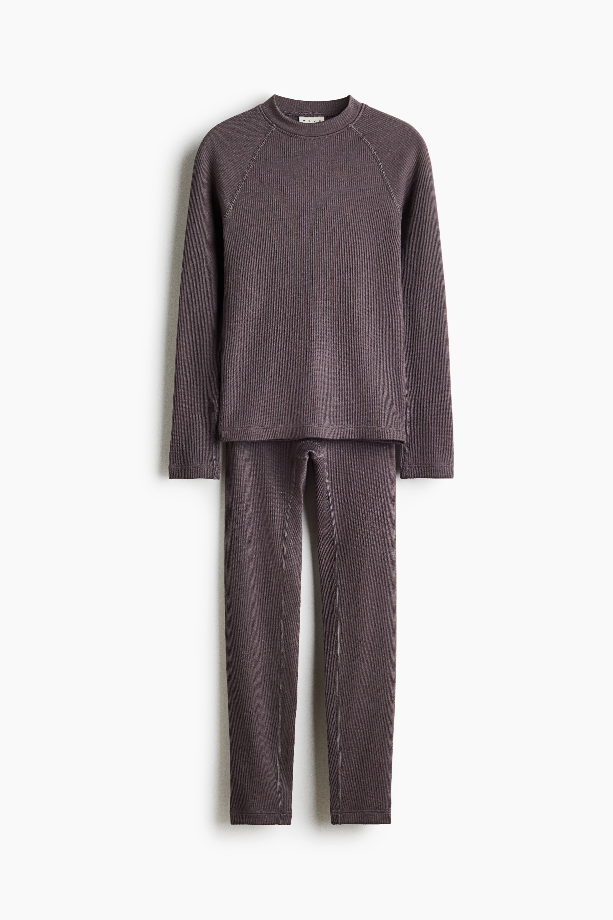 2-piece warming wool-blend base layer set