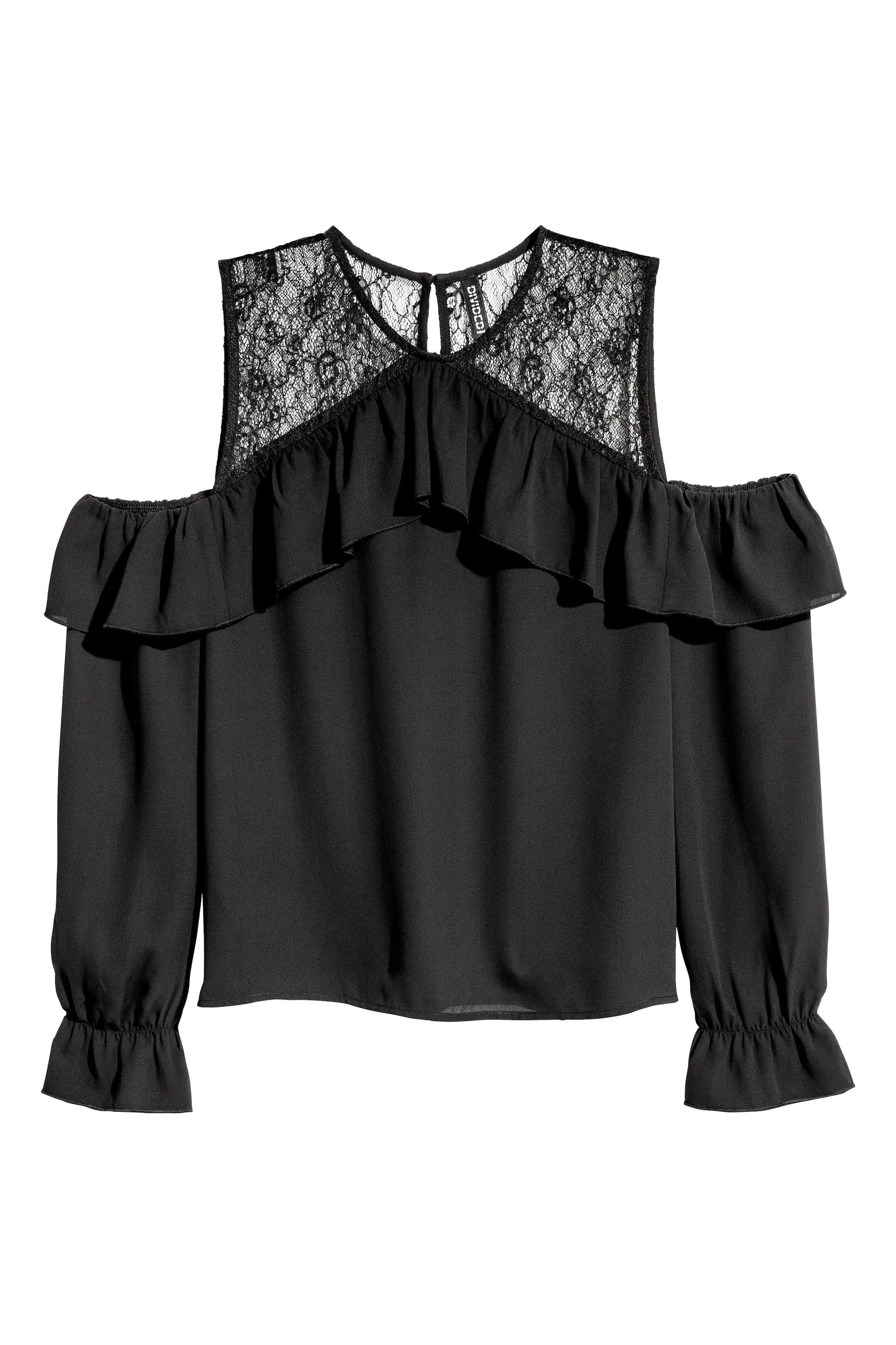 Agrandir l'image: Blouse épaules dénudées - Noir - FEMME | H&M FR 1