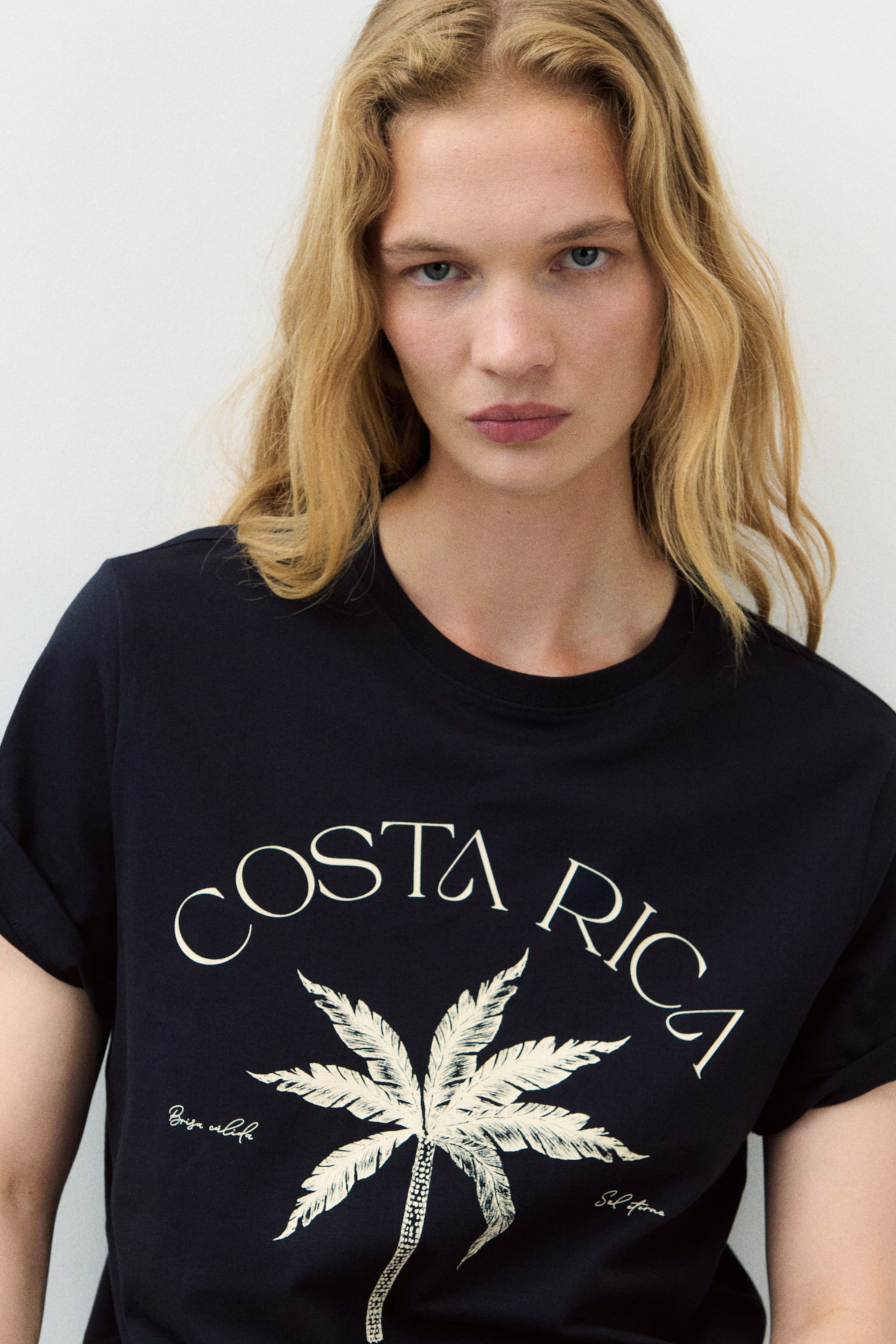 Printed T-Shirt - Black/Costa Rica/Dark brown/palm trees/Dusty pink/Solare/Black/Tropical/Light beige/striped/White/Rio de Janeiro/Cream/Marrakech/Brown/Solare/Cream/Brasil - 1