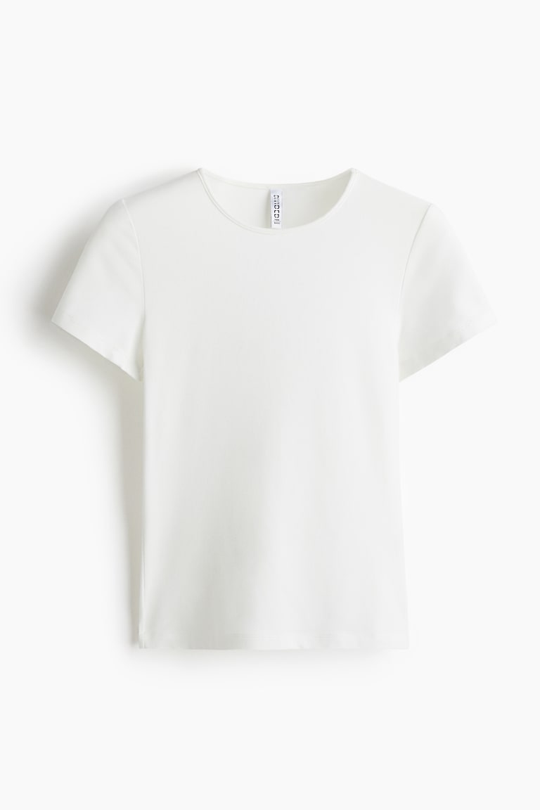 Microfiber T-Shirt White Ladies H&M US
