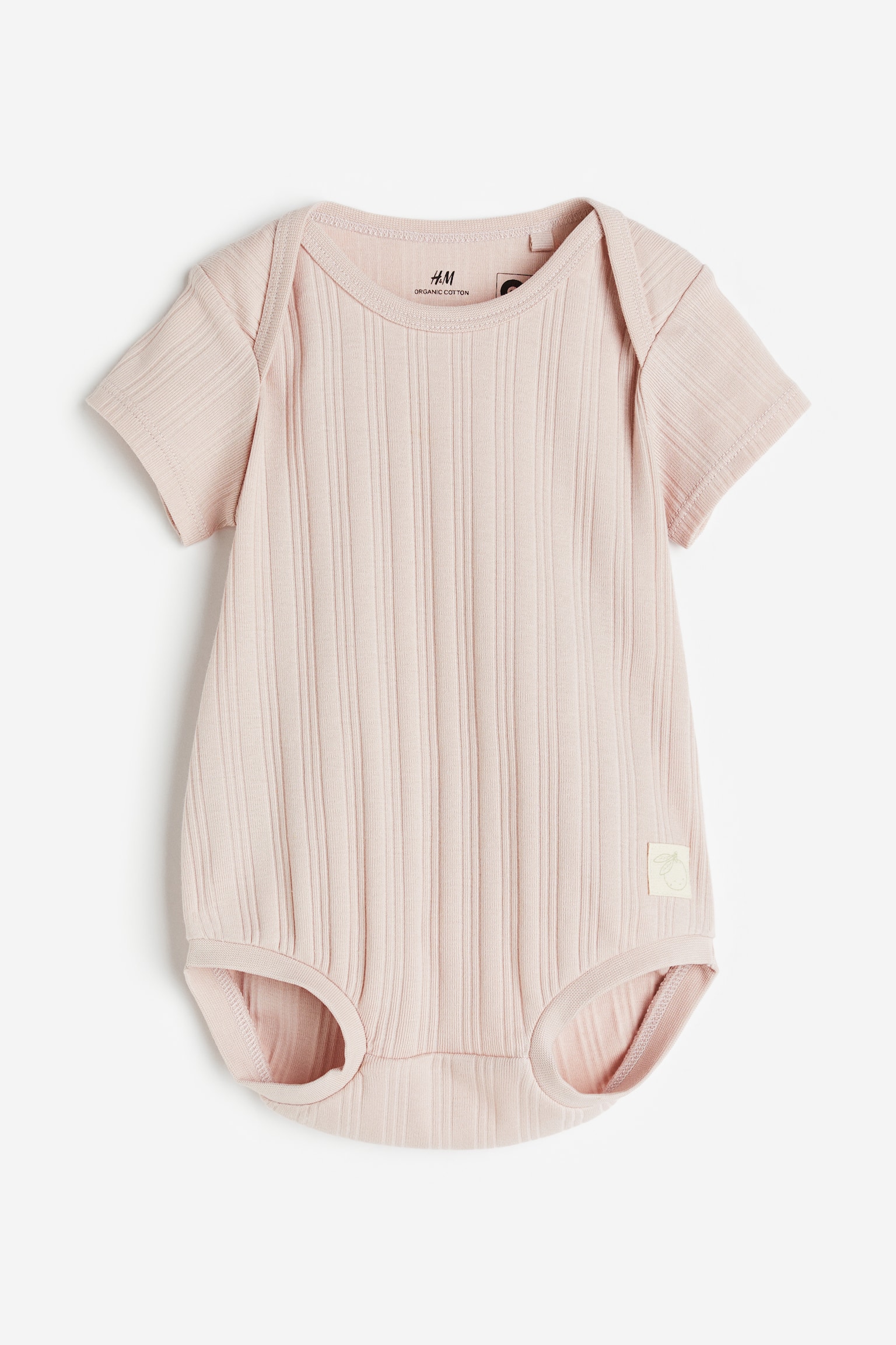 Cotton Jersey Bodysuit - Dusky pink/Rib/Light dusky green/Light orange - 1