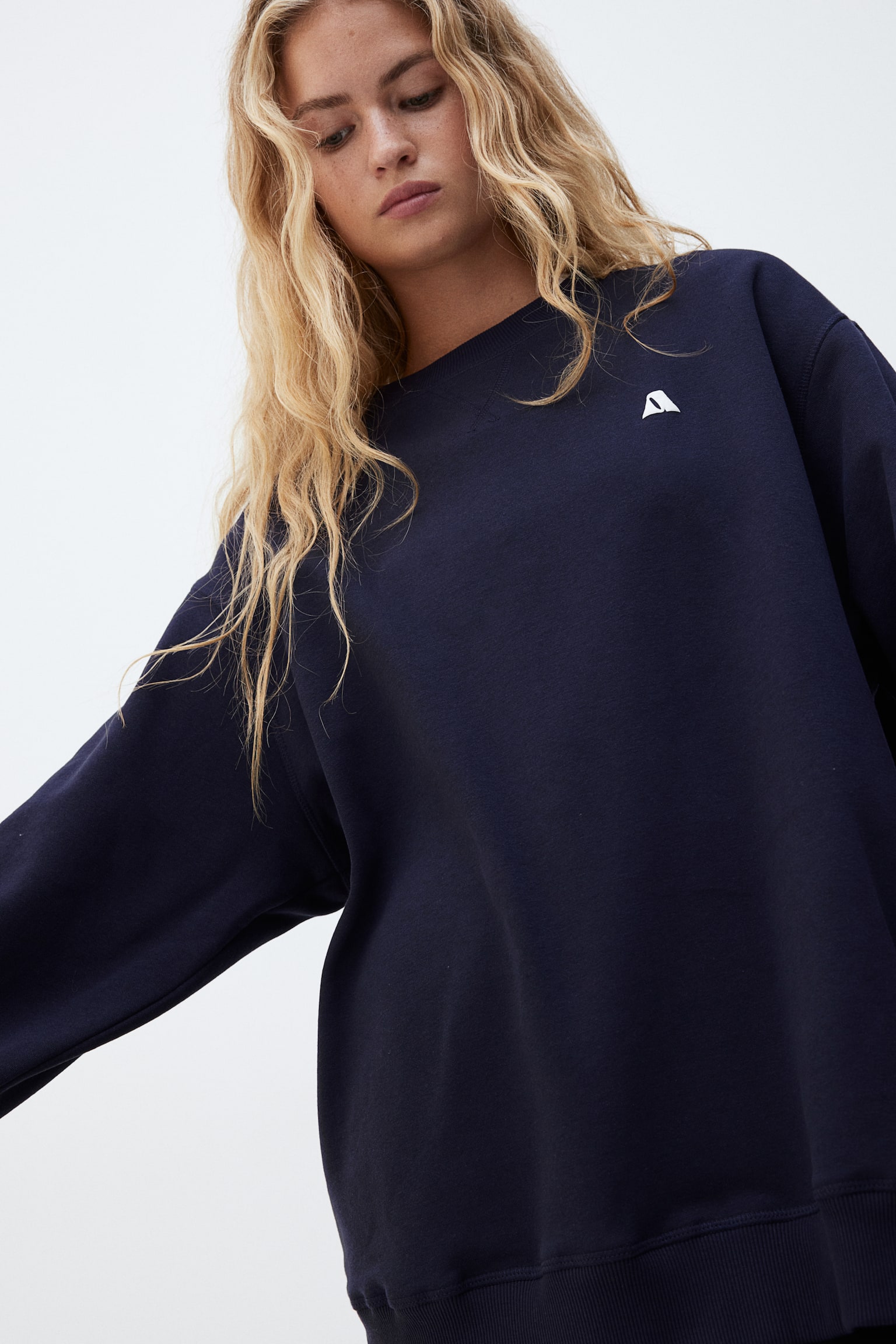 Oversized sweatshirt - Navy blue/A/Light dusty pink/Dark grey/Black/Navy blue/Light blue/Light turquoise/Light beige/Light grey marl/White - 6