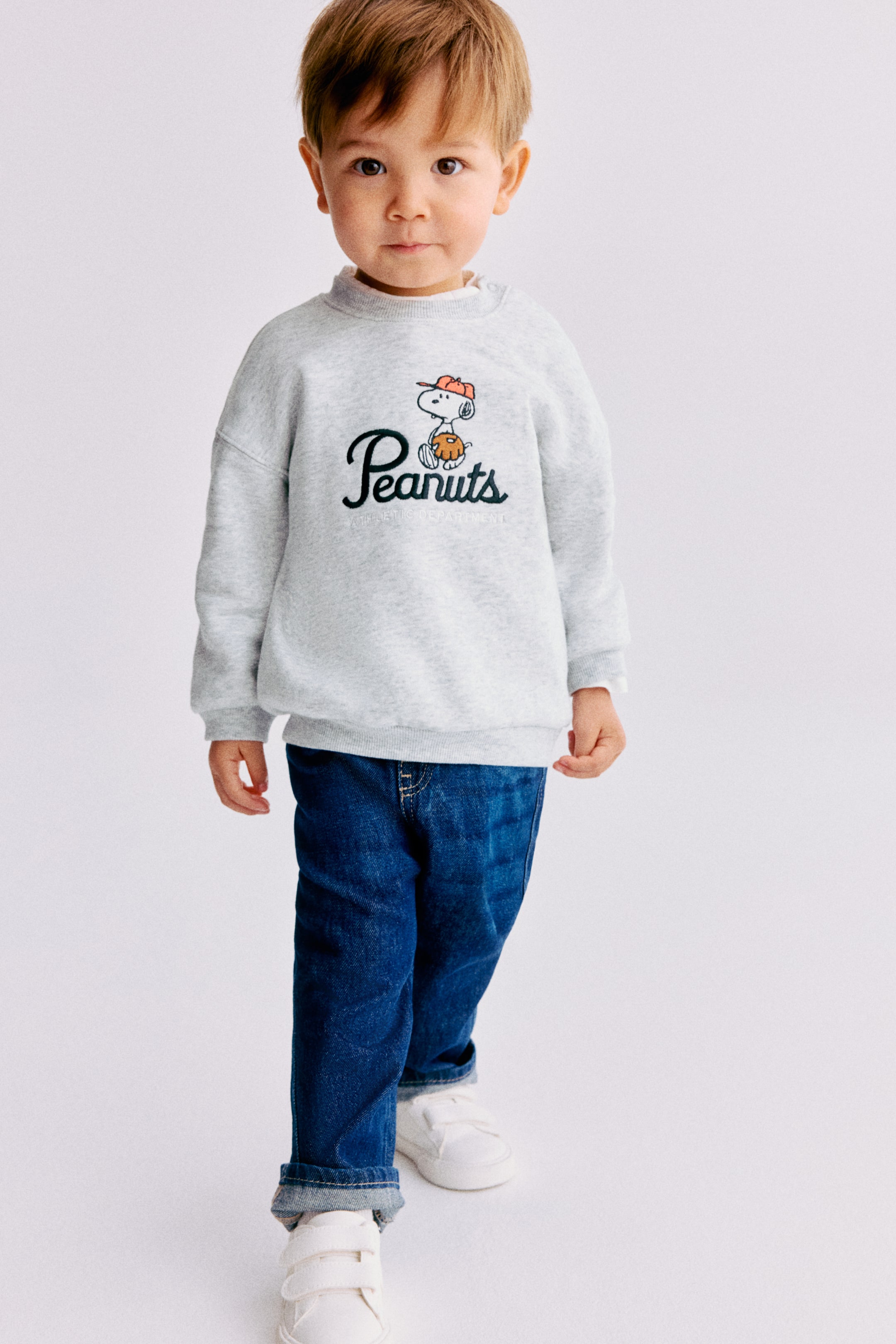 Vis større bilde: Sweatshirt med trykk - Lys grå/Snoopy - BARN | H&M NO 2