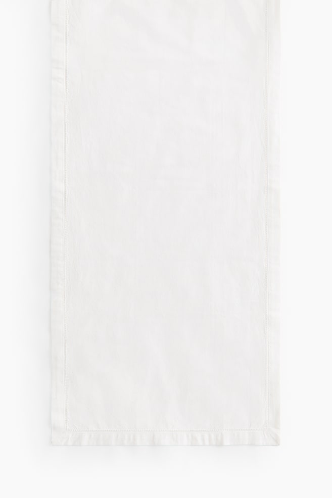 Cotton table runner - White/Light beige/Light khaki green/Dusty blue/Light pink - 1