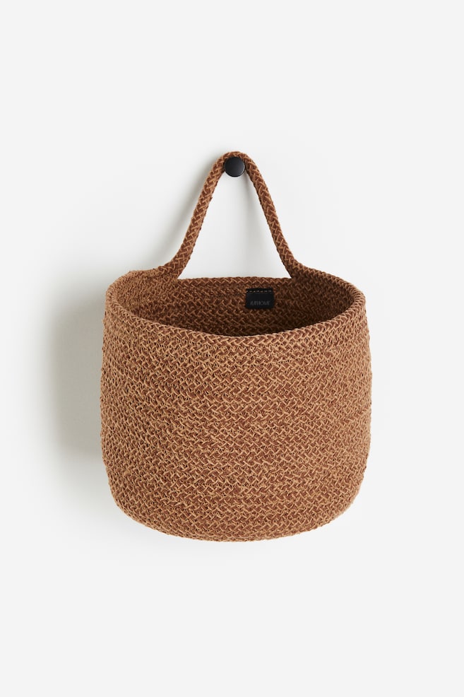 Cotton wall storage basket - Brown/Beige/Black/Deep green - 1