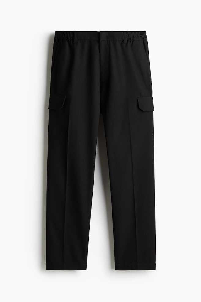 Regular-Fit Cargo Pants - Black - 1