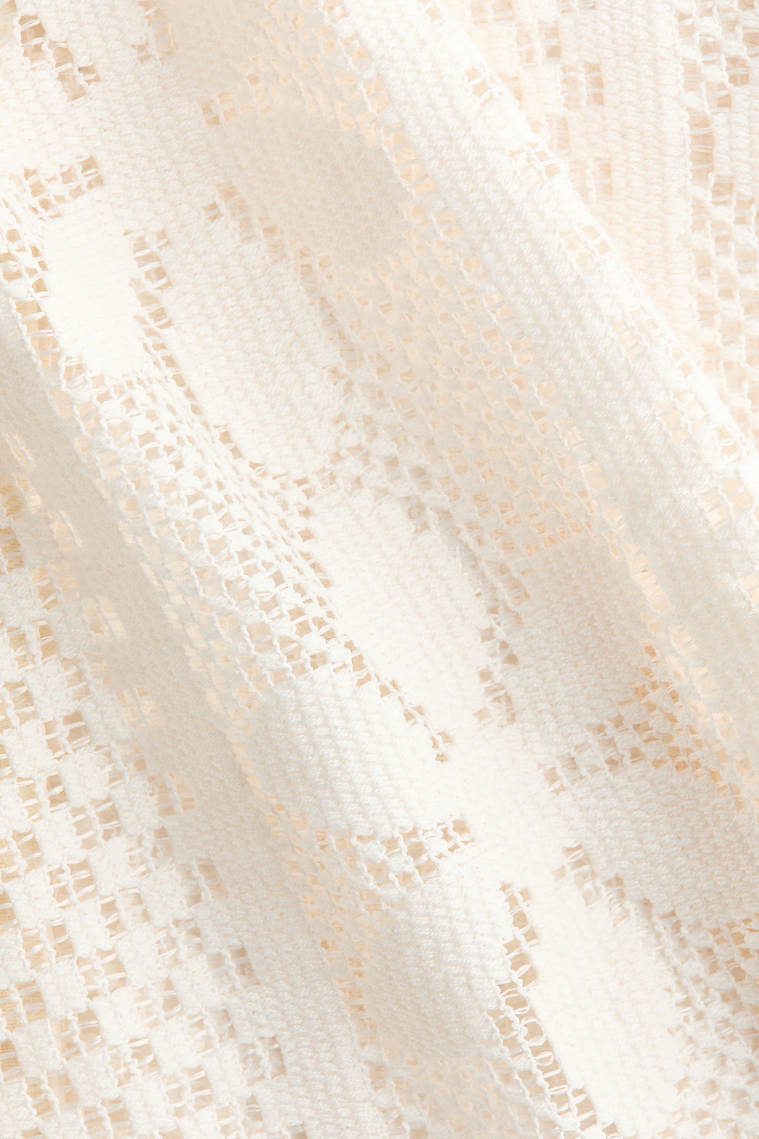 Crochet-look top - Light beige - 5