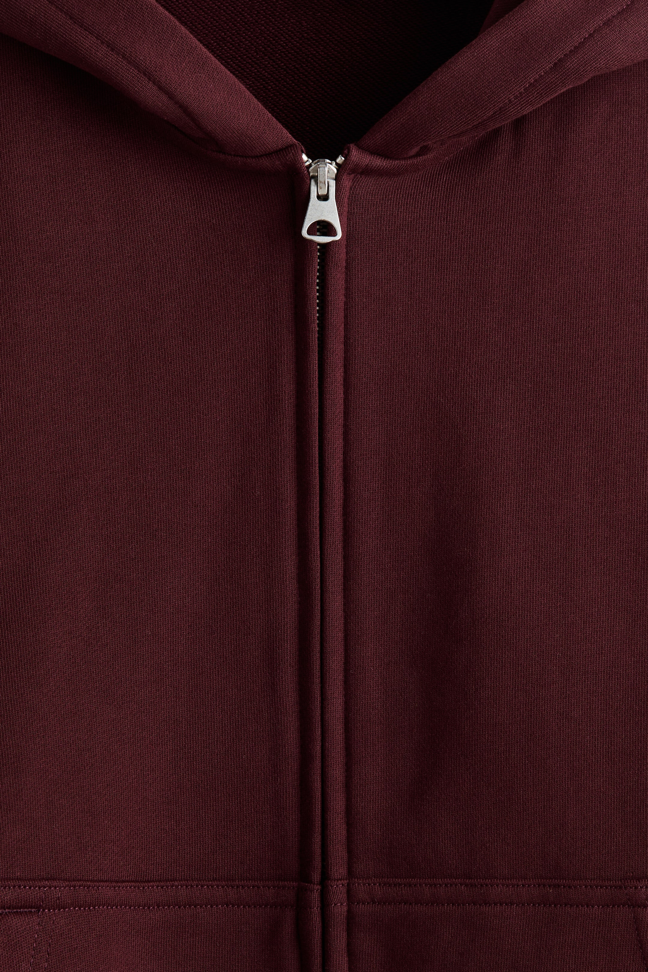 View larger image: Loose Fit Boxy-style zip-through hoodie - Burgundy - Men | H&M 2