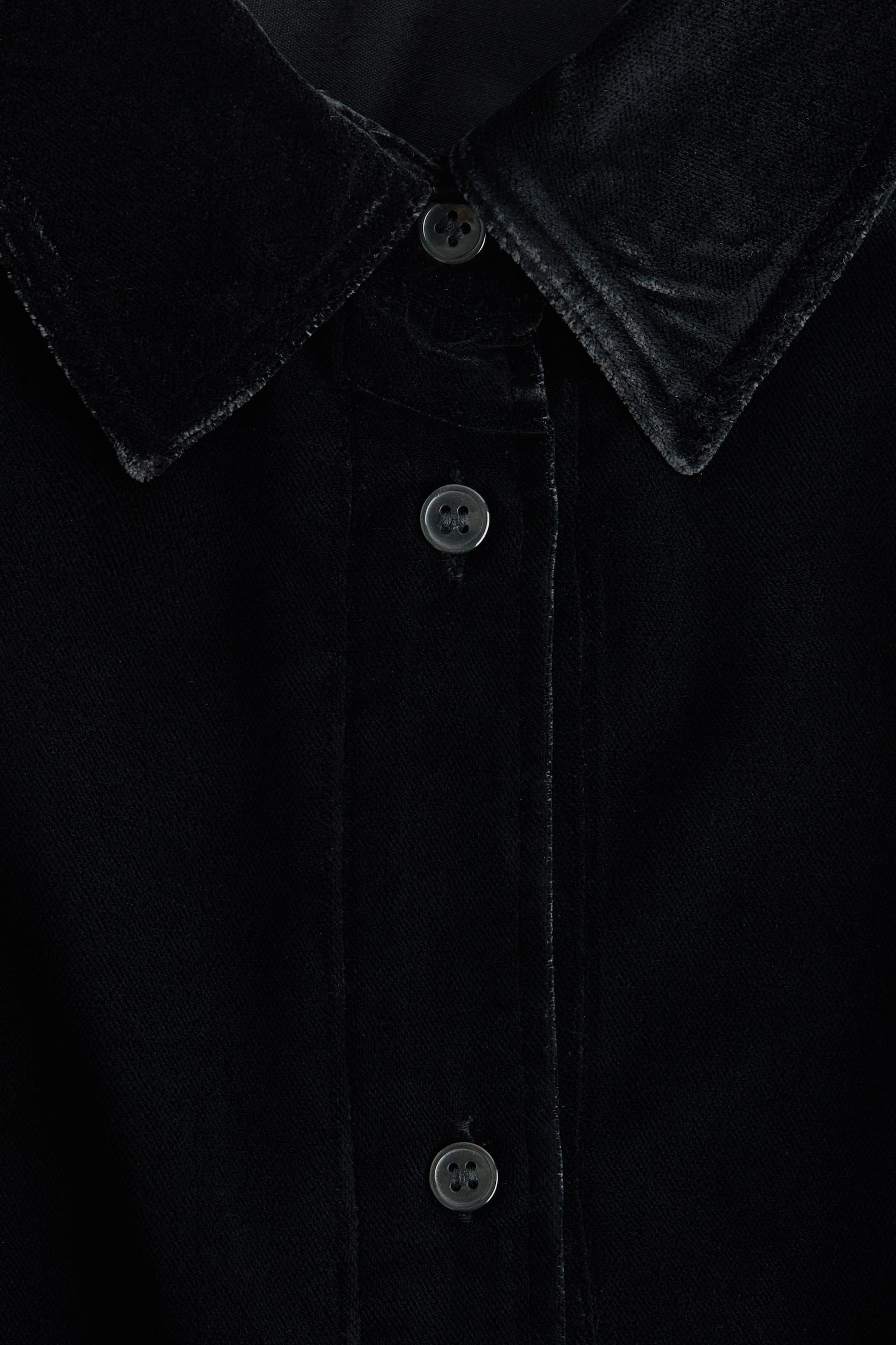 Velvet shirt - Black - 3