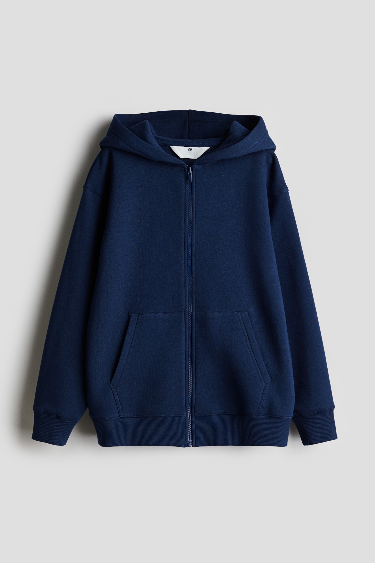 Zip-through hoodie - Dark blue/Dark mole/Black/Light beige/Light grey marl - 1