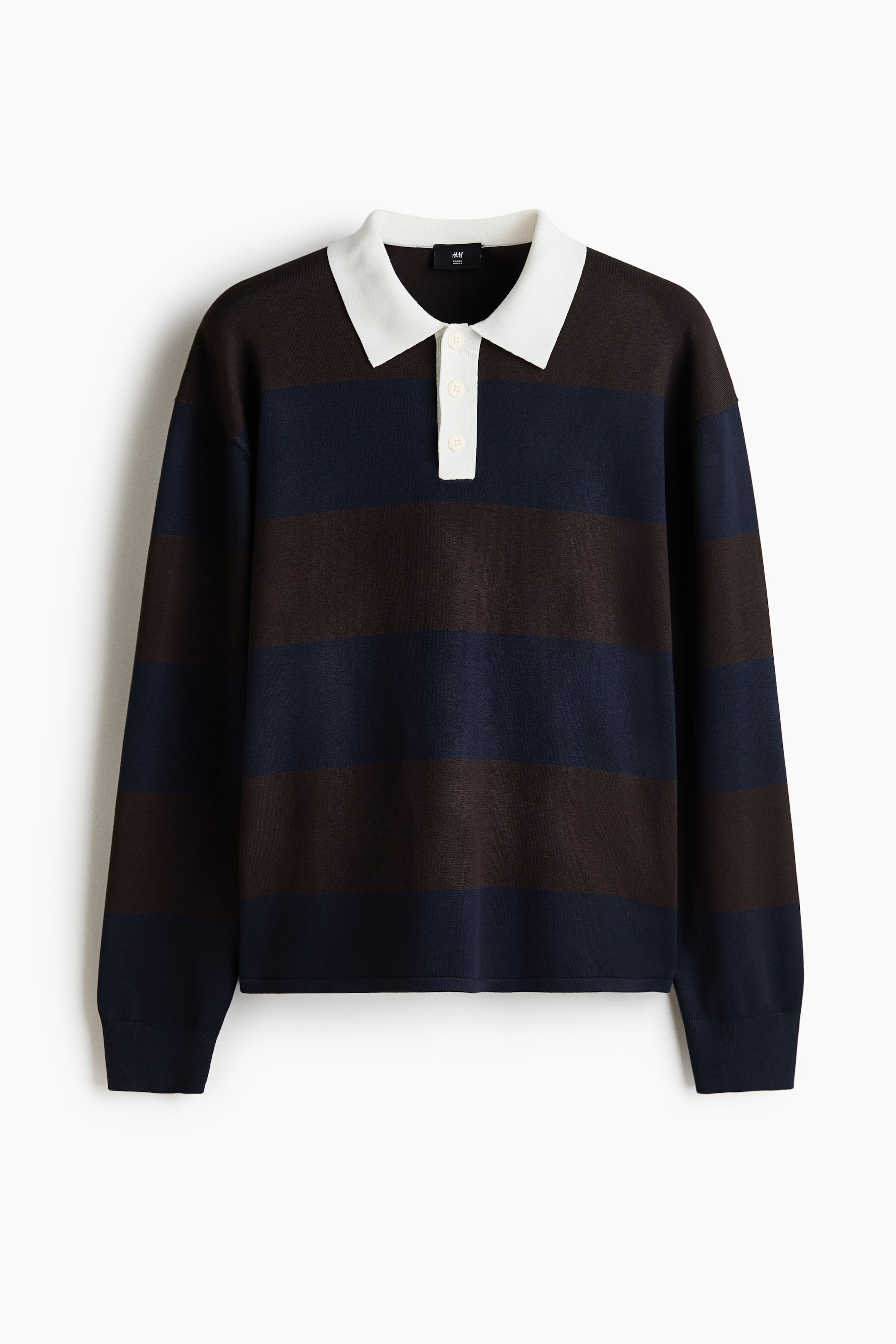 Loose-Fit Knit Polo Sweater