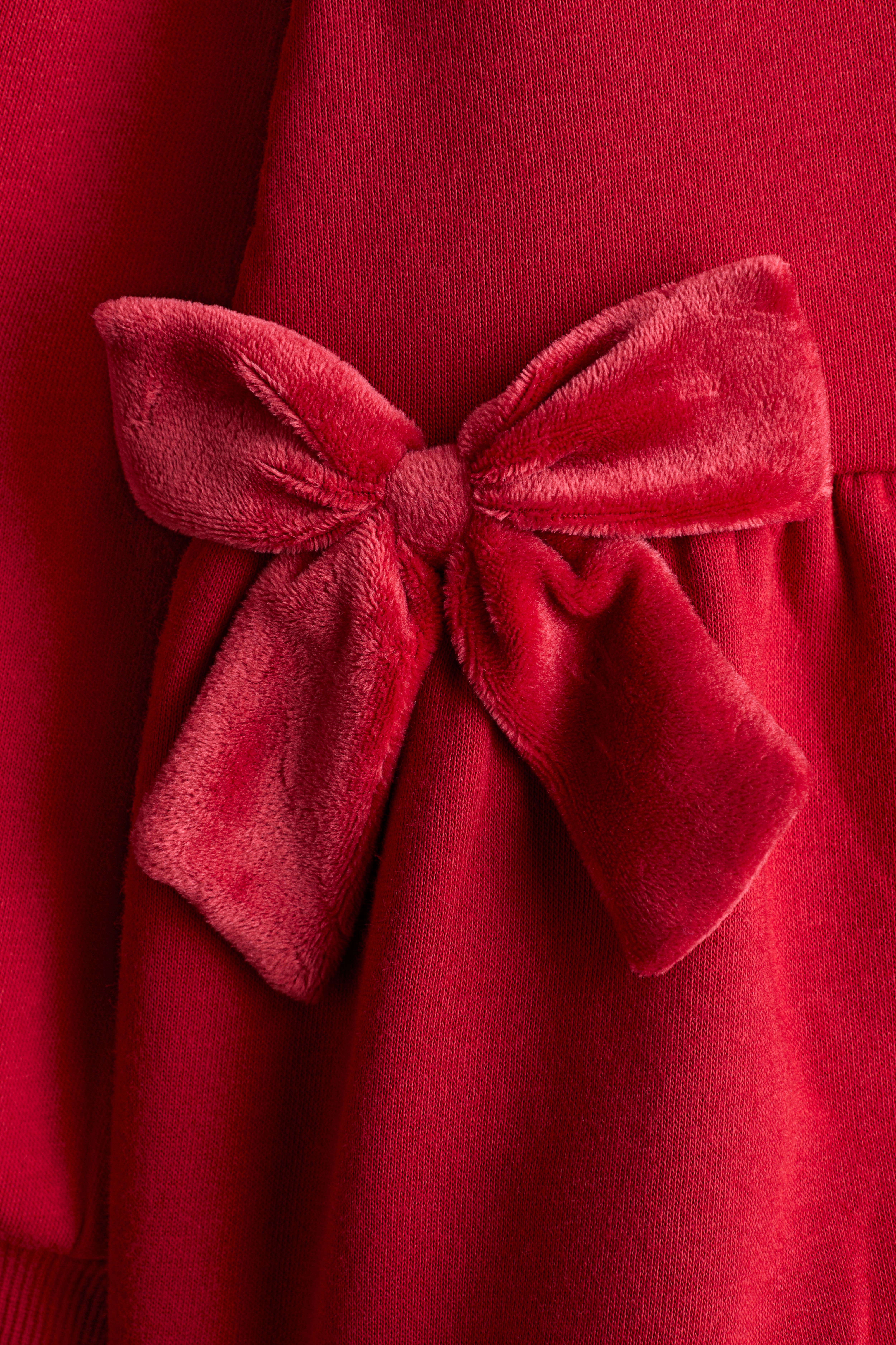 Bow-Detail Sweatshirt Dress