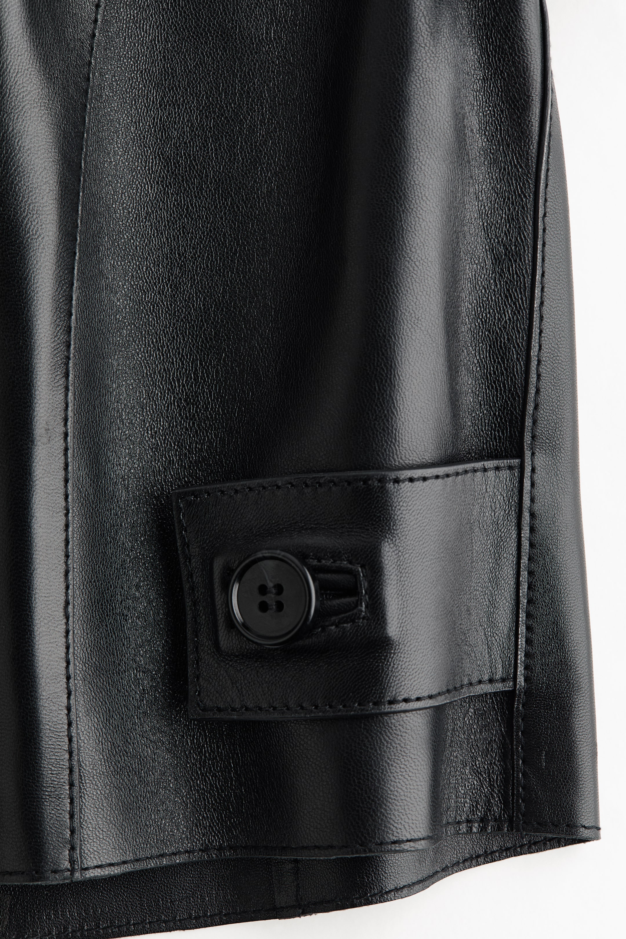 Leather Jacket with Collar