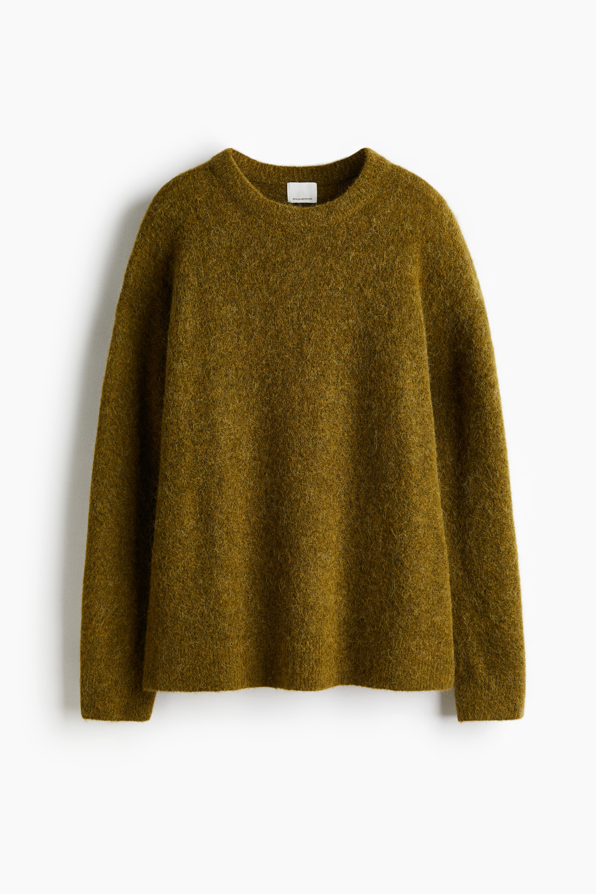 Pullover oversize in misto alpaca - Verde oliva/Marrone/Beige chiaro/Viola prugna scuro/Grigio scuro mélange